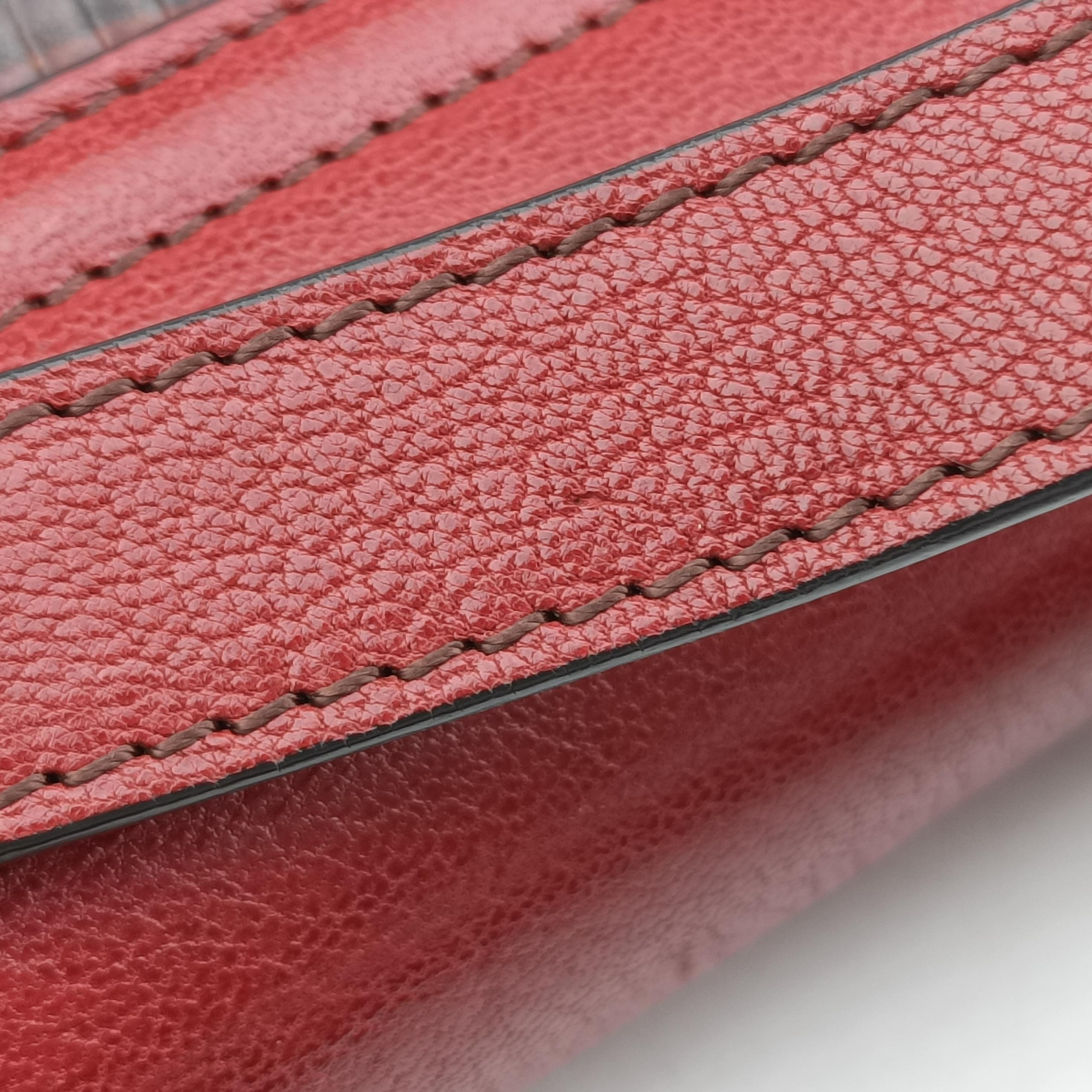 Pre-owned Chloe Chloe C Red x Black x Orange Leather  shoulderbag | stylenewstar