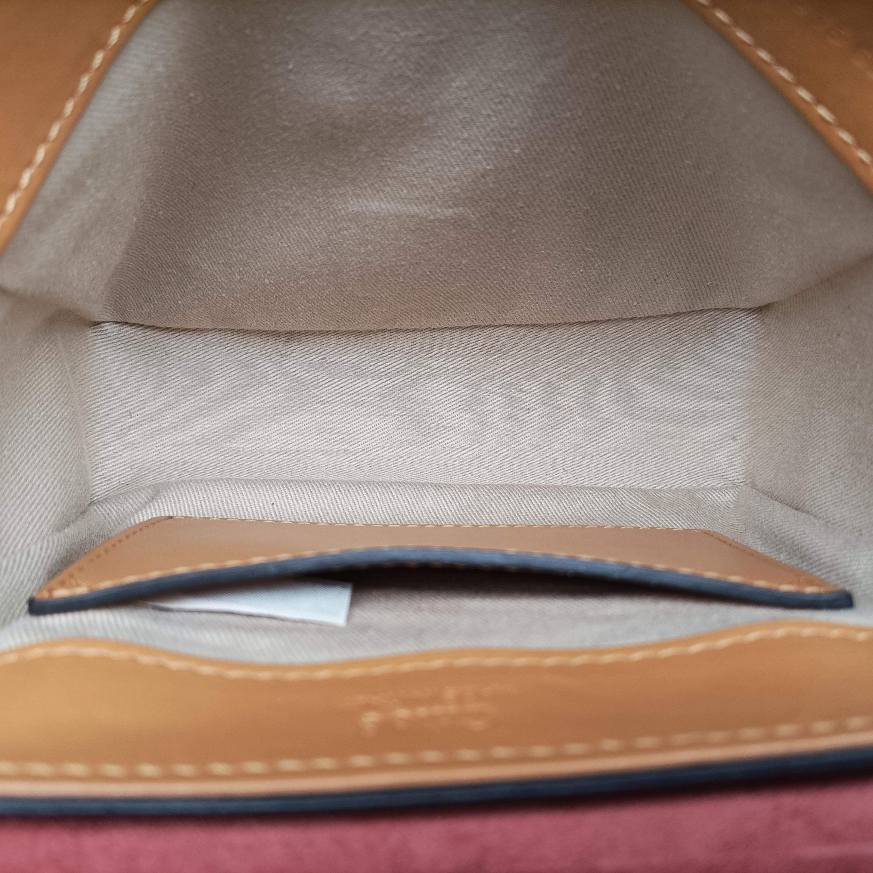 Pre-owned Chloe Chloe C Red x Black x Orange Leather  shoulderbag | stylenewstar