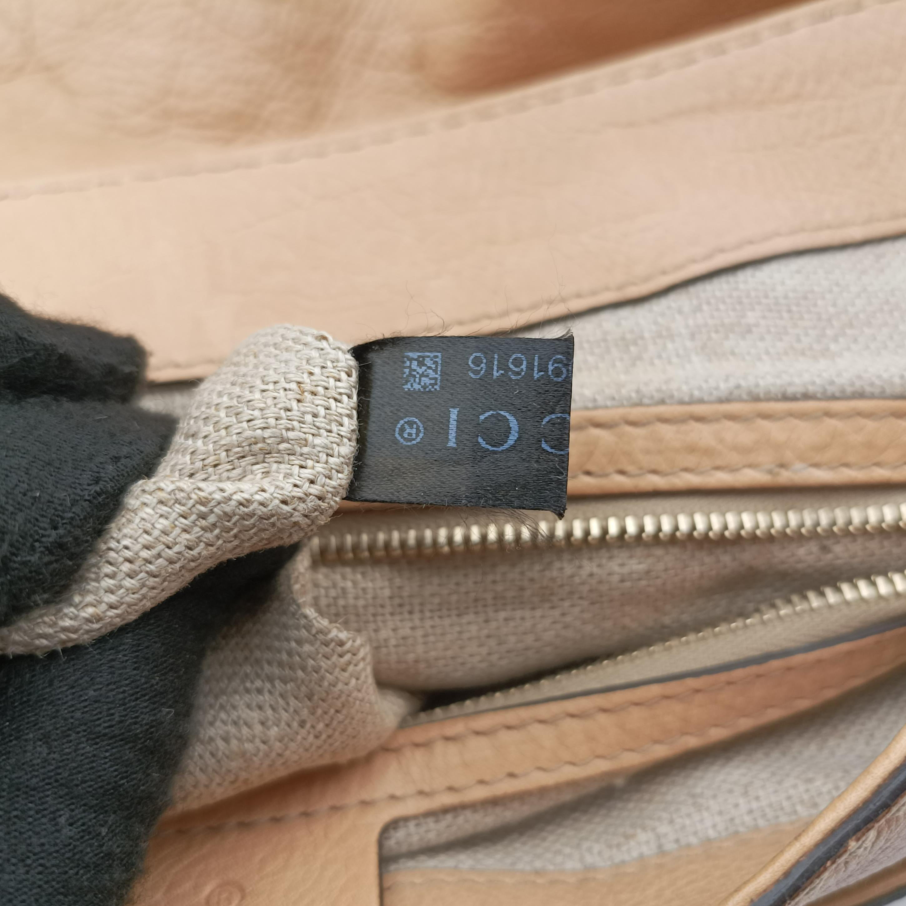 Pre-owned Gucci Marrakech beige Leather 257021 shoulderbag | stylenewstar