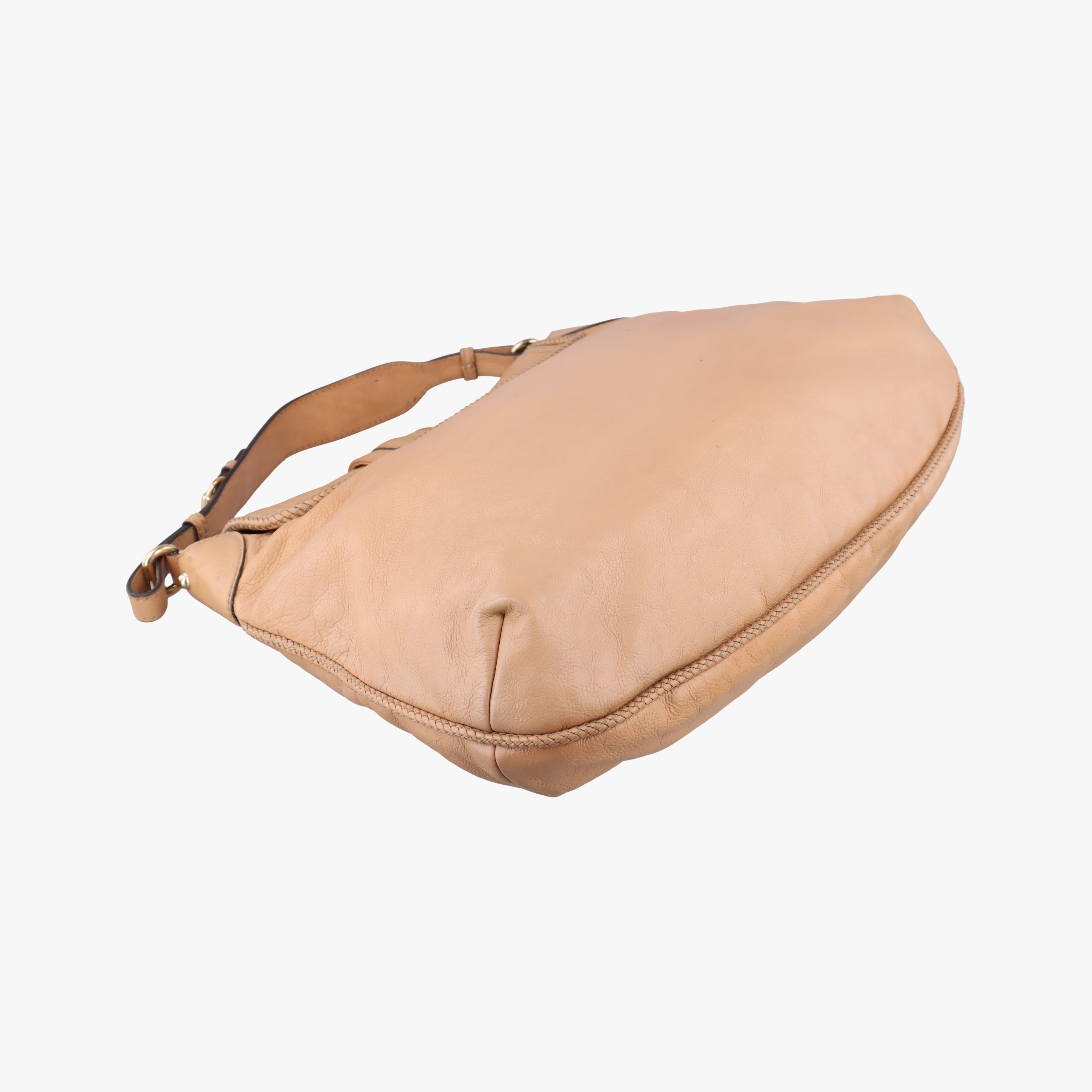 Pre-owned Gucci Marrakech beige Leather 257021 shoulderbag | stylenewstar