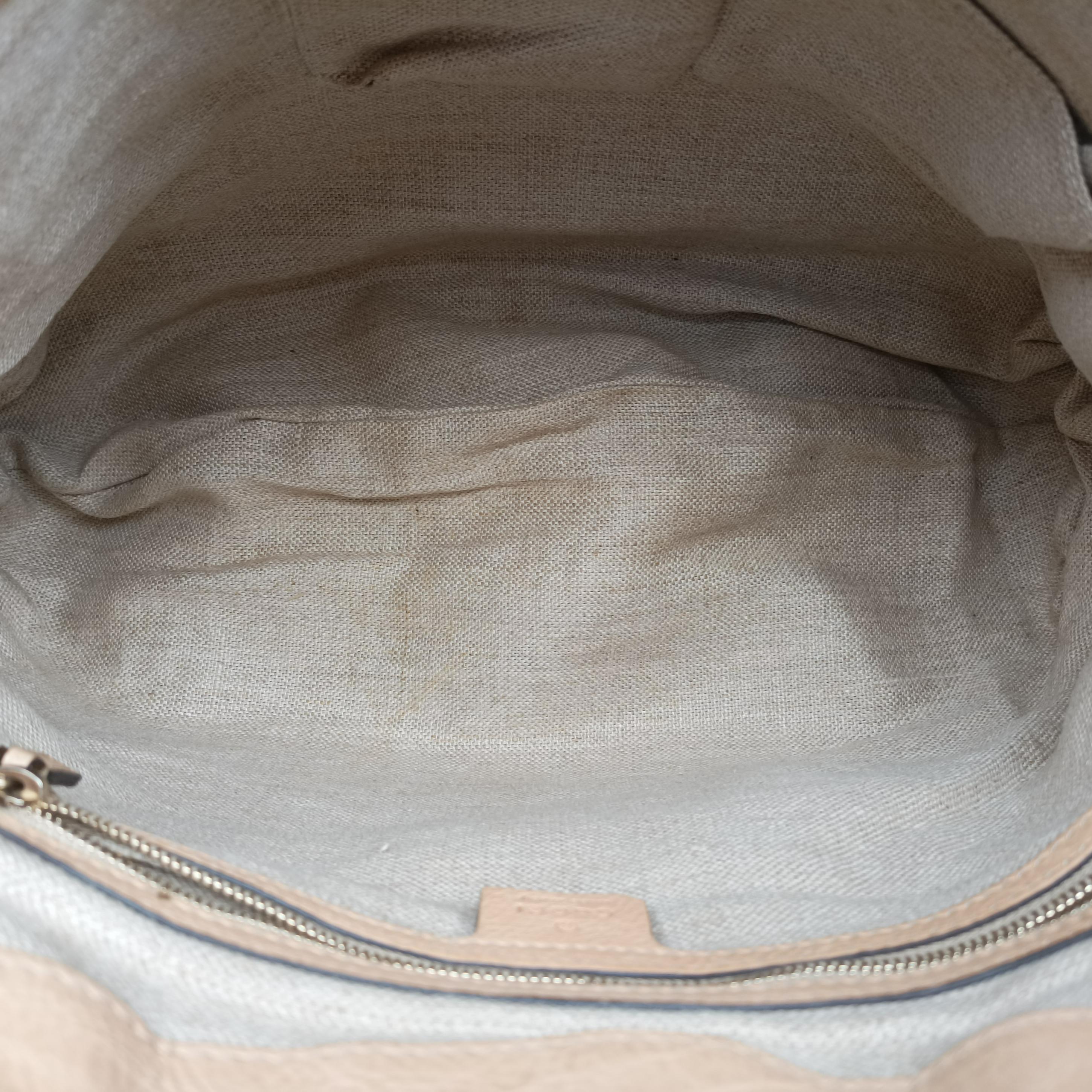 Pre-owned Gucci Marrakech beige Leather 257021 shoulderbag | stylenewstar