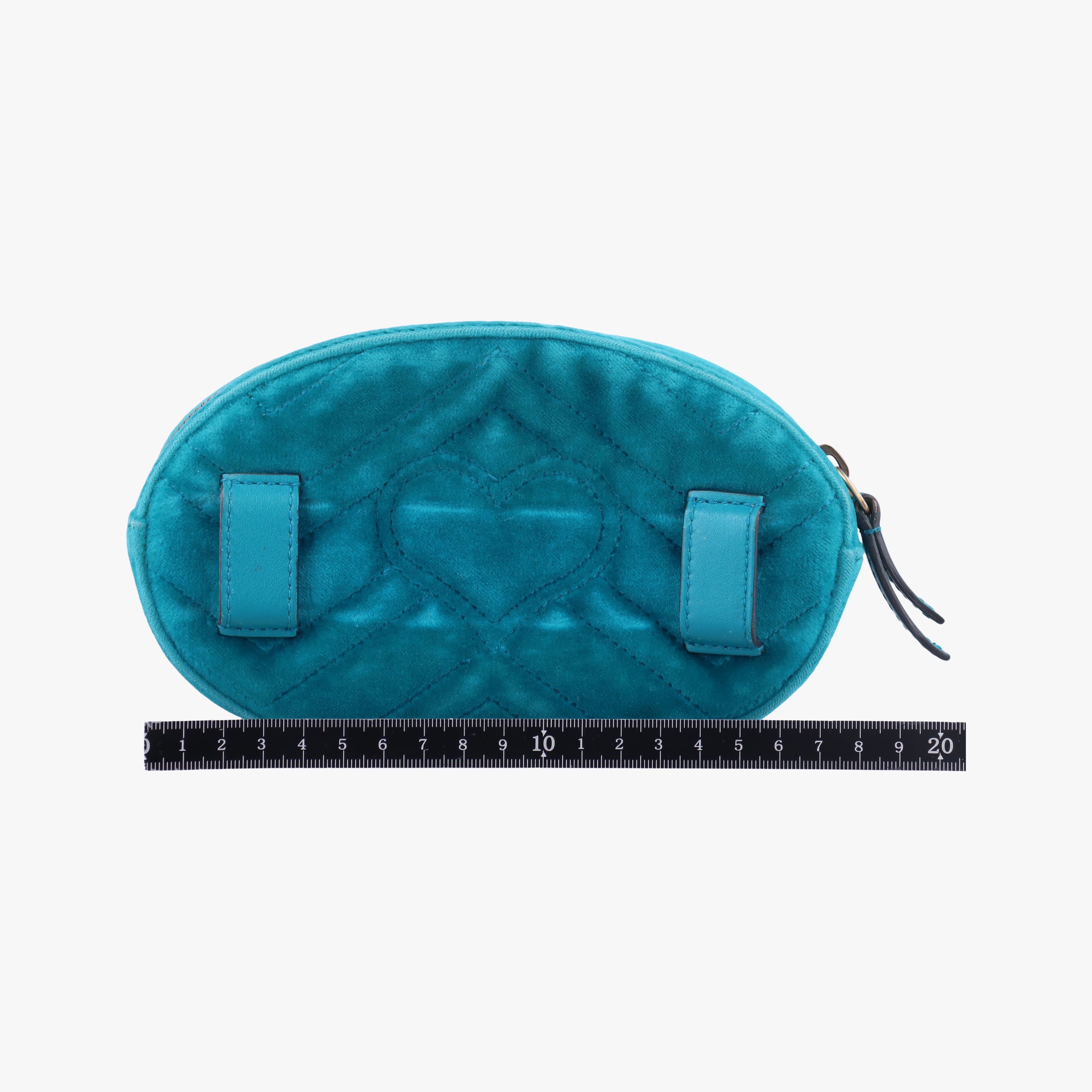 Pre-owned Gucci GG Marmont Blue velour 476434 bum bag/waist bag | stylenewstar