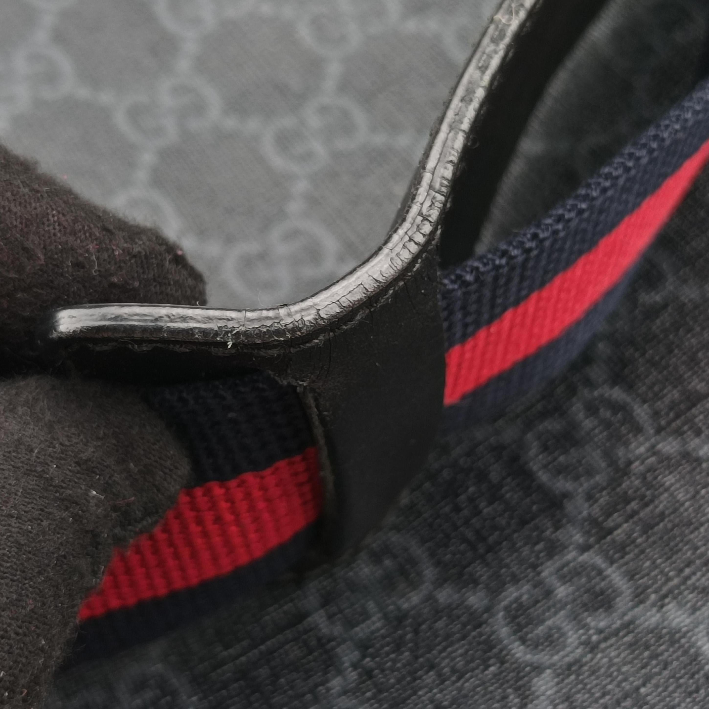 Pre-owned Gucci GG Supreme Messenger Black PVC coated canvas 474137 shoulderbag | stylenewstar