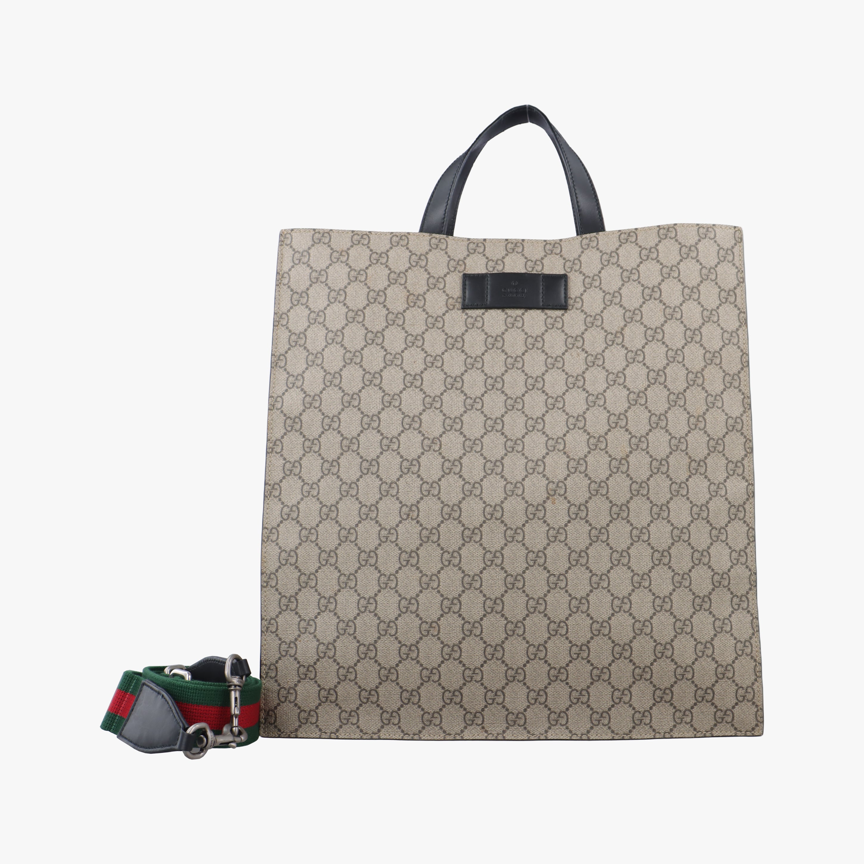 Pre-owned Gucci GG Plus GG Supreme Brown PVC coated canvas 456217 shoulderbag | stylenewstar