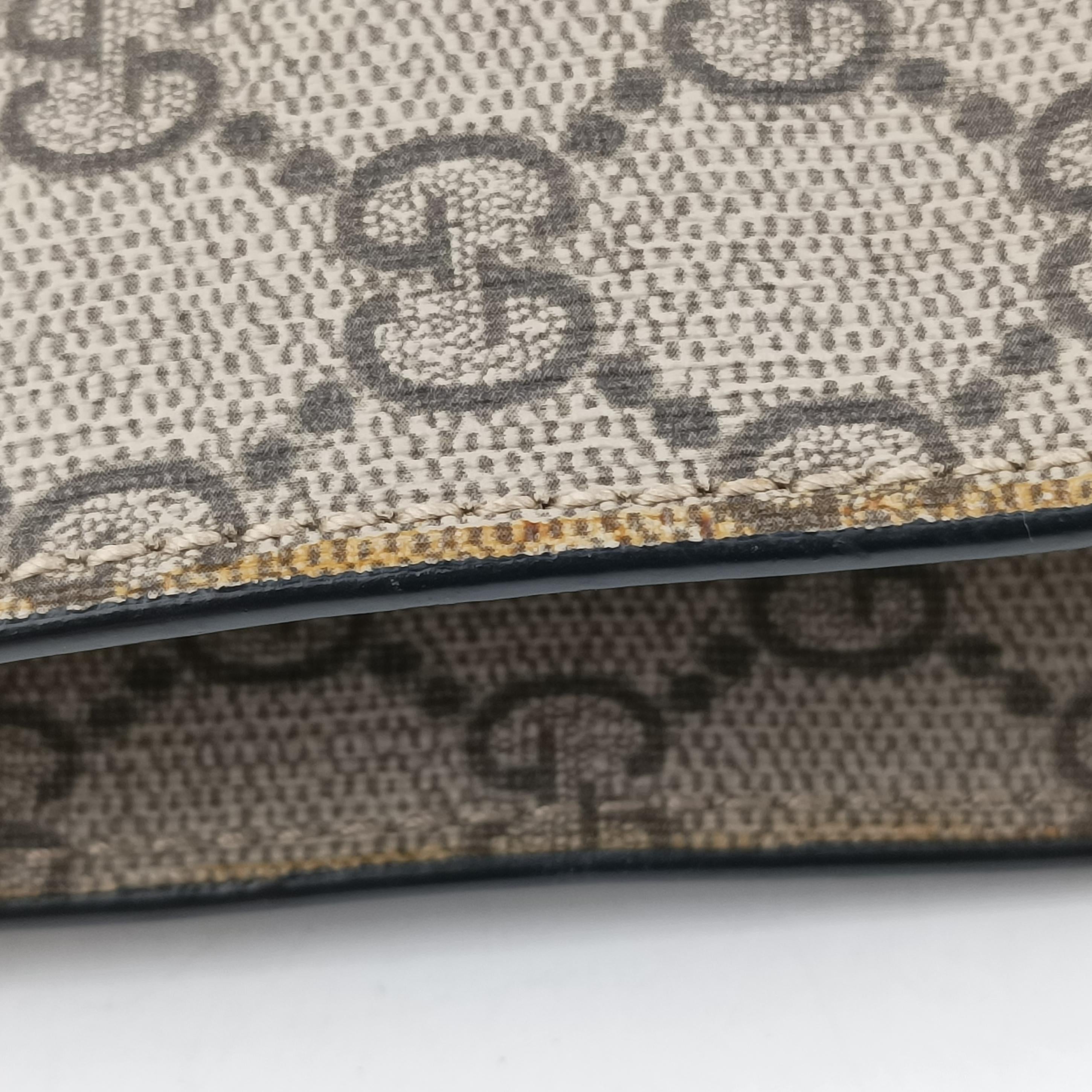 Pre-owned Gucci GG Plus GG Supreme Brown PVC coated canvas 456217 shoulderbag | stylenewstar