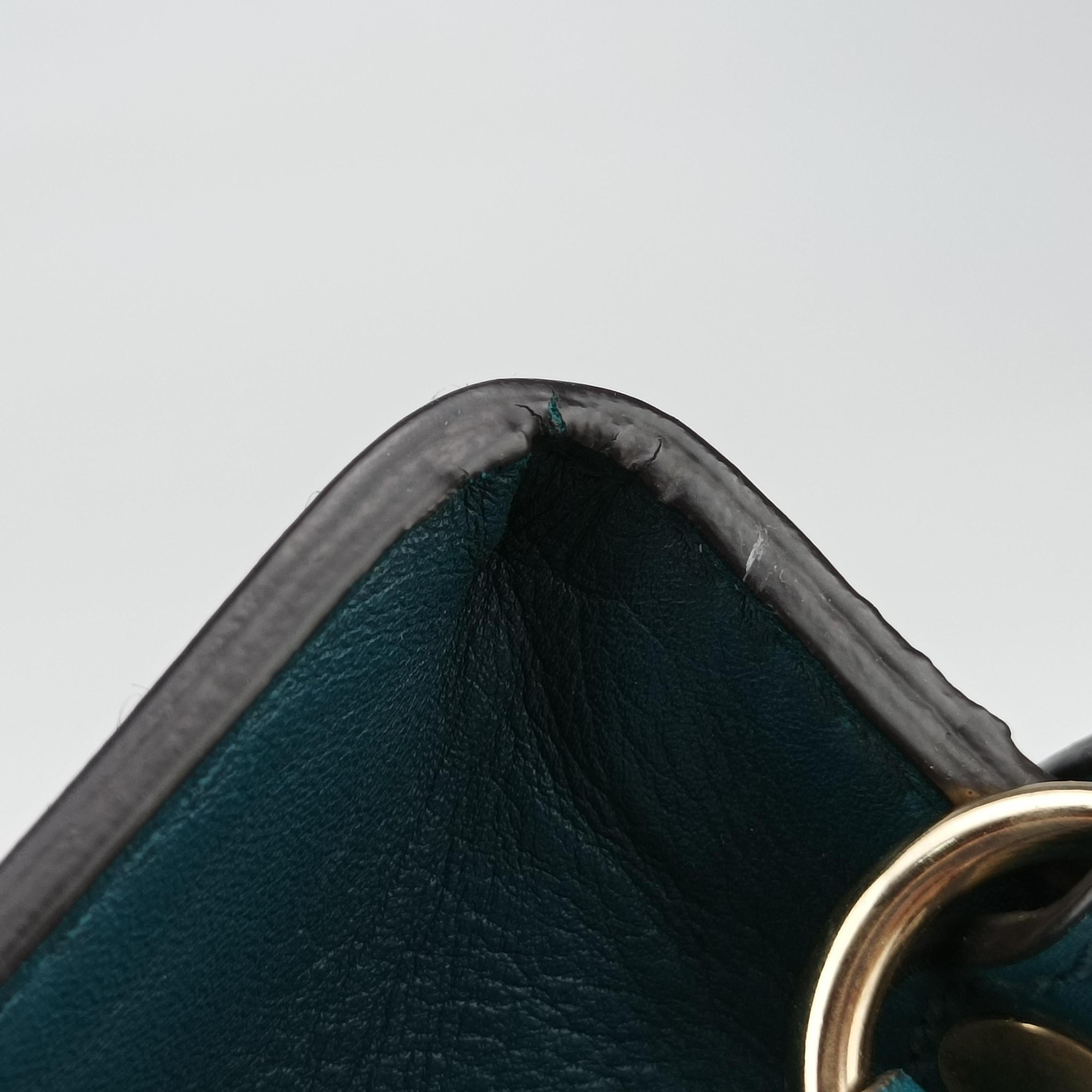 Pre-owned Gucci Stirrup Blue Leather 277515 shoulderbag | stylenewstar