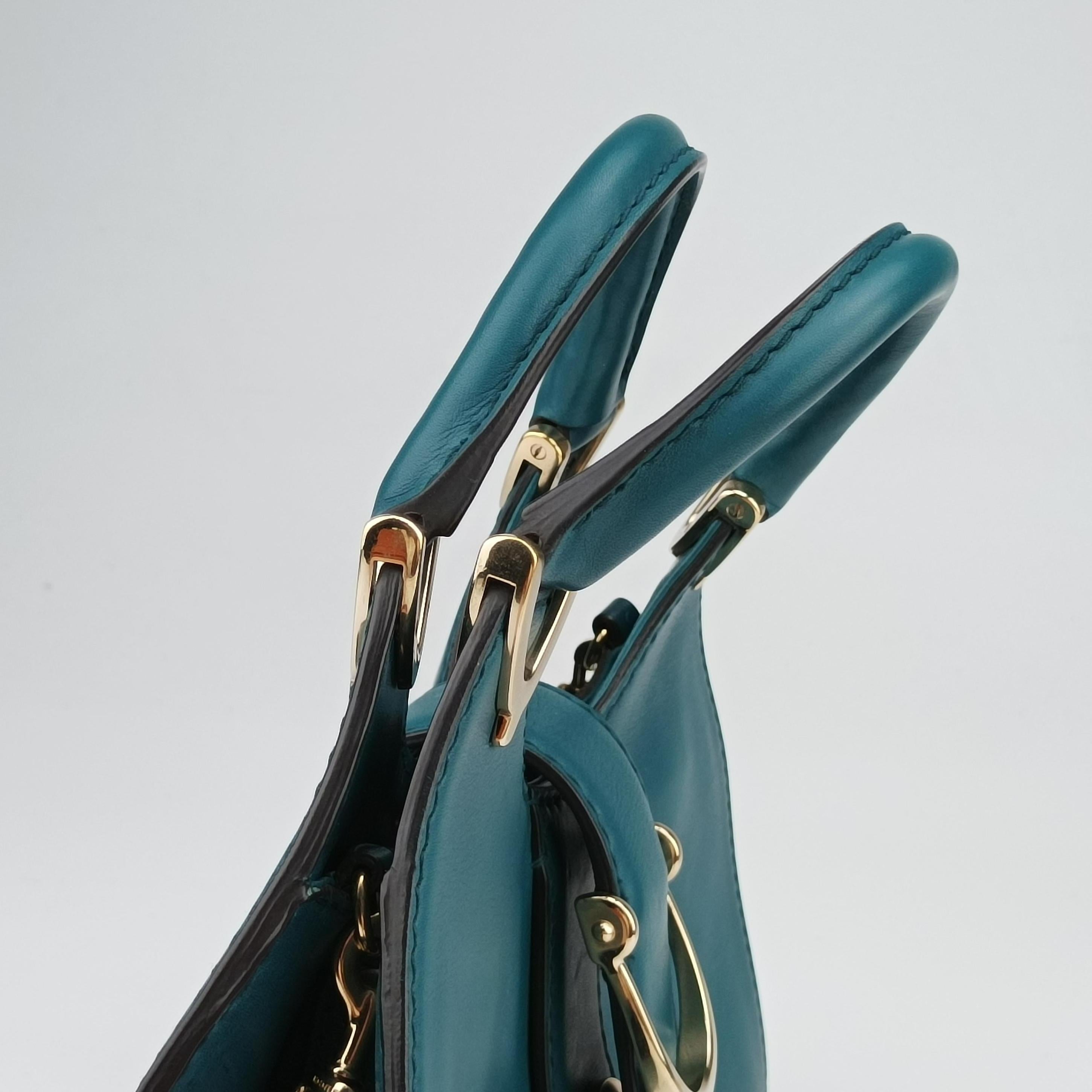 Pre-owned Gucci Stirrup Blue Leather 277515 shoulderbag | stylenewstar