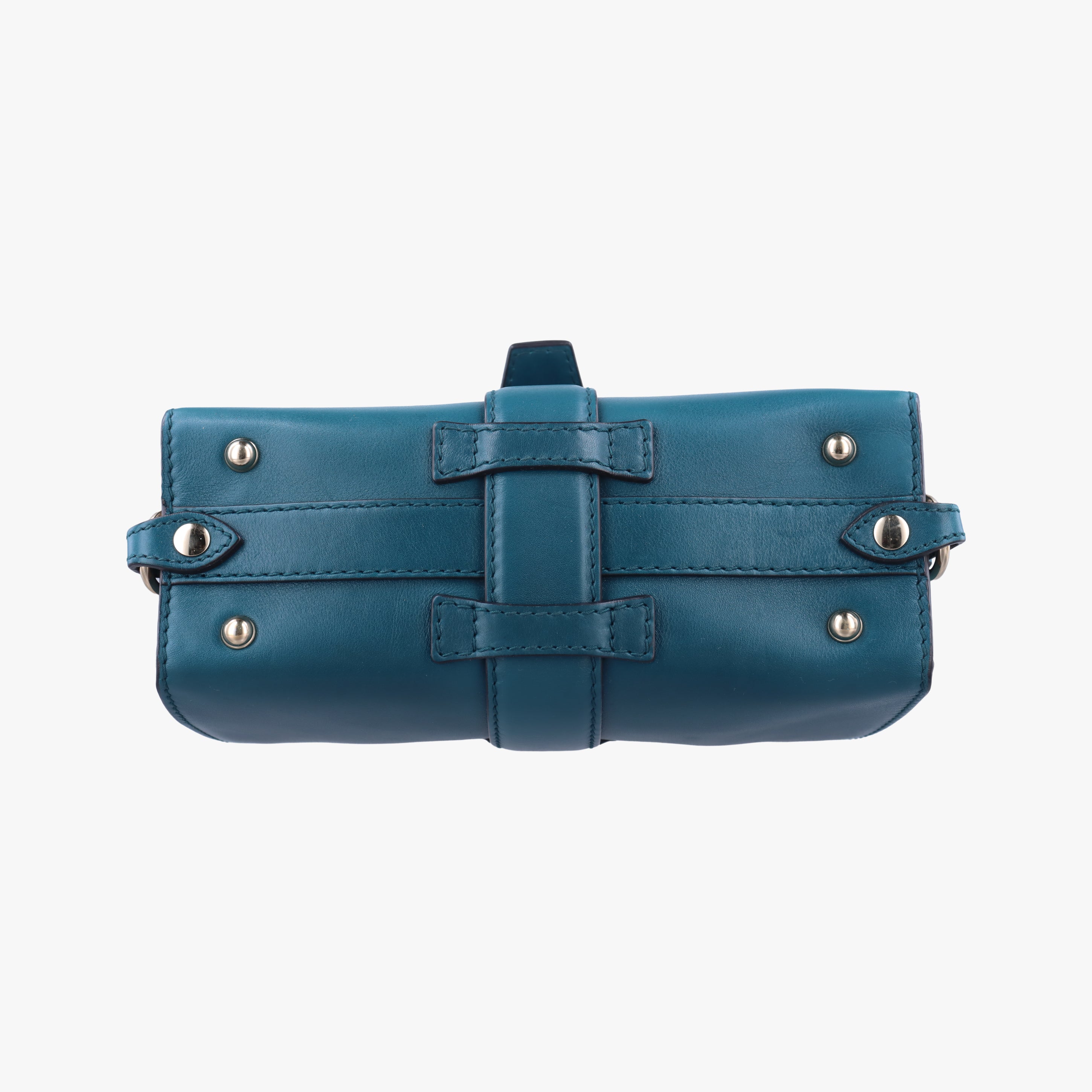 Pre-owned Gucci Stirrup Blue Leather 277515 shoulderbag | stylenewstar
