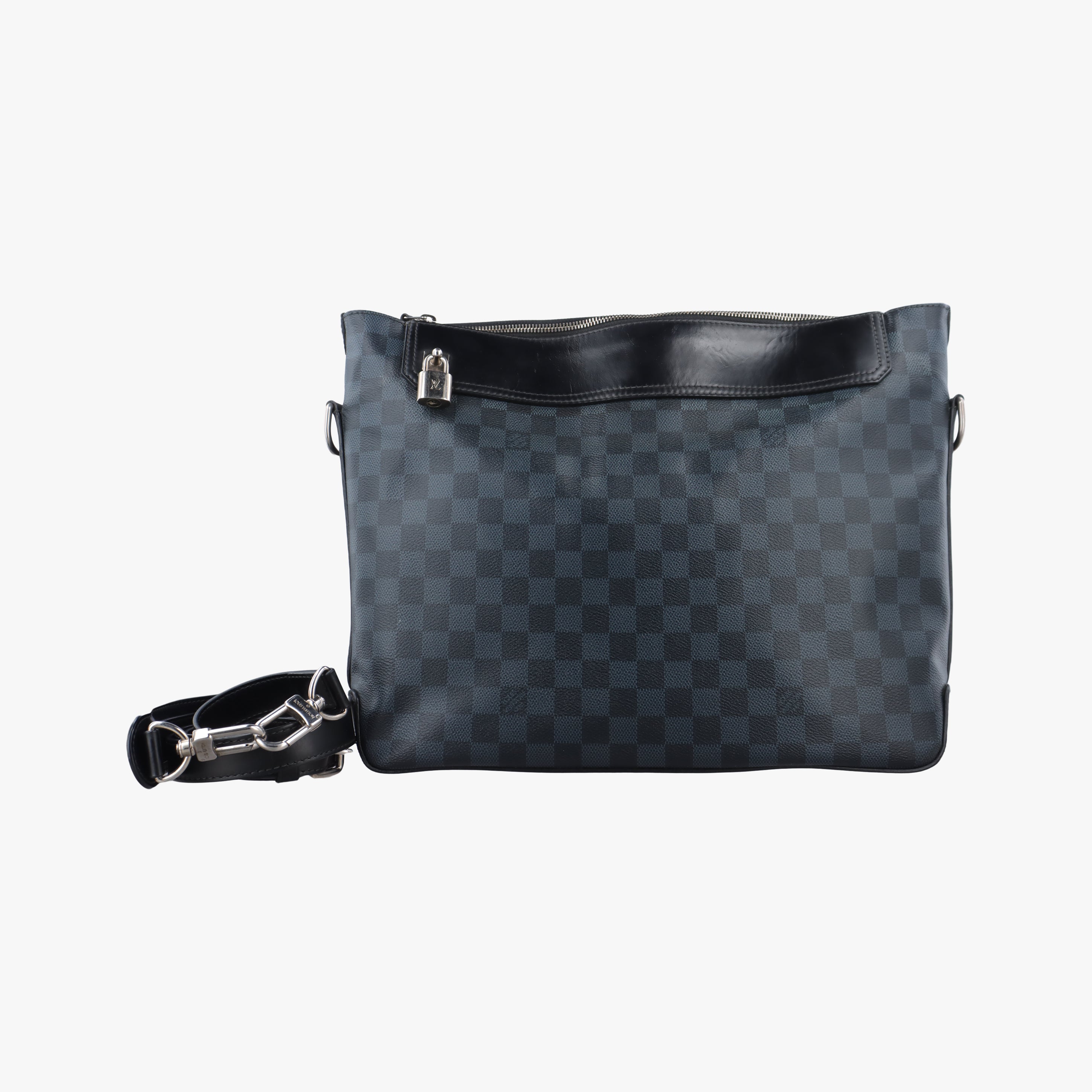 Pre-owned Louis Vuitton Messenger Greenwich Navy×Noir Damier Cobalt N41348 shoulderbag | stylenewstar
