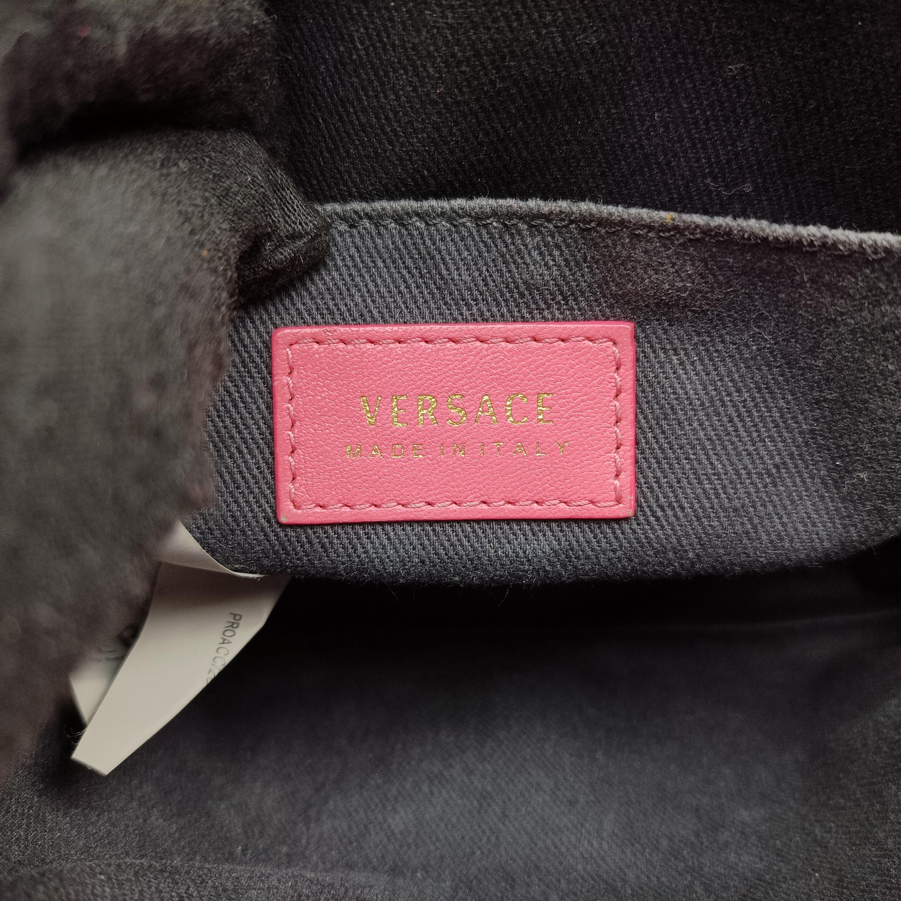 Pre-owned VERSACE Medusa Pink leather  shoulderbag | stylenewstar