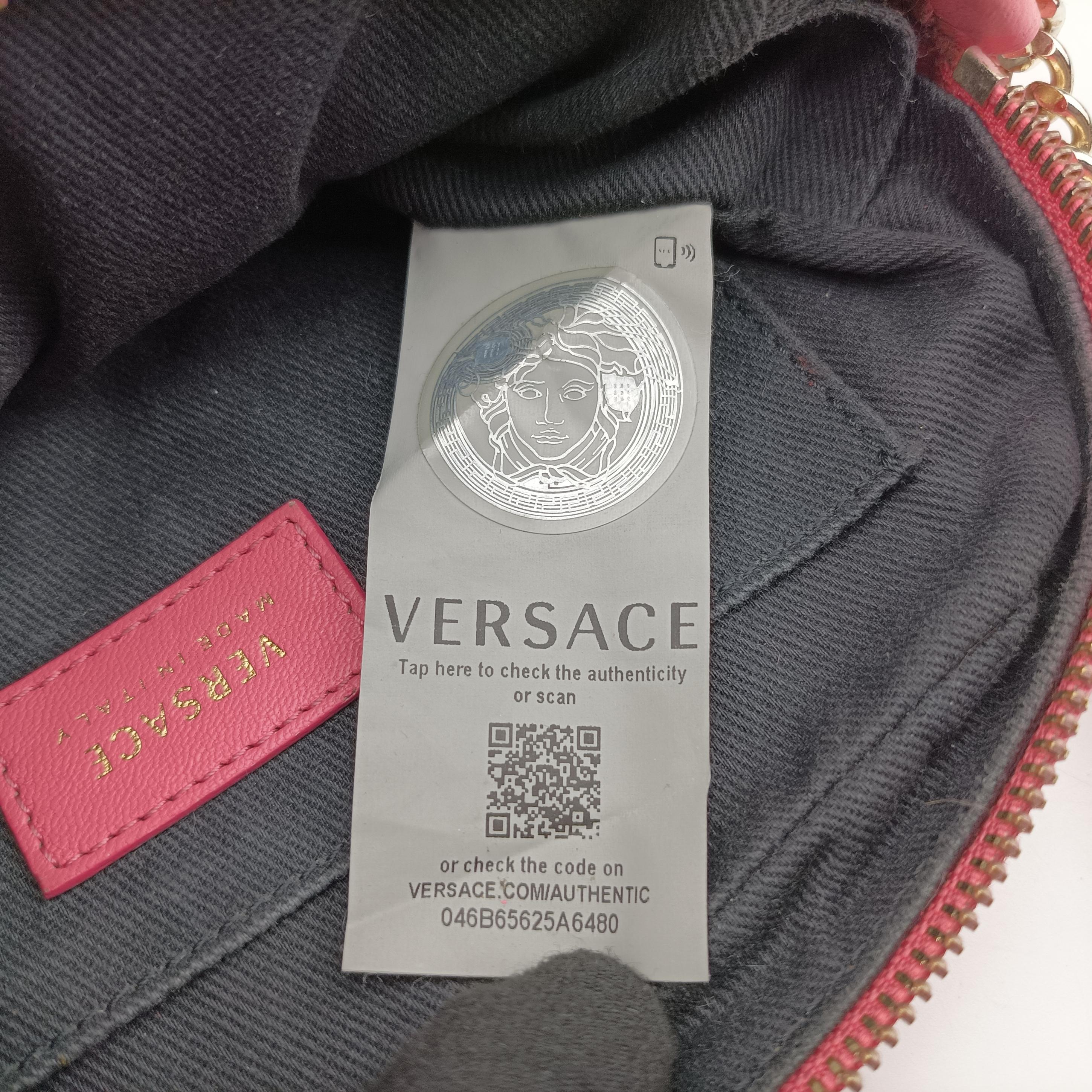 Pre-owned VERSACE Medusa Pink leather  shoulderbag | stylenewstar