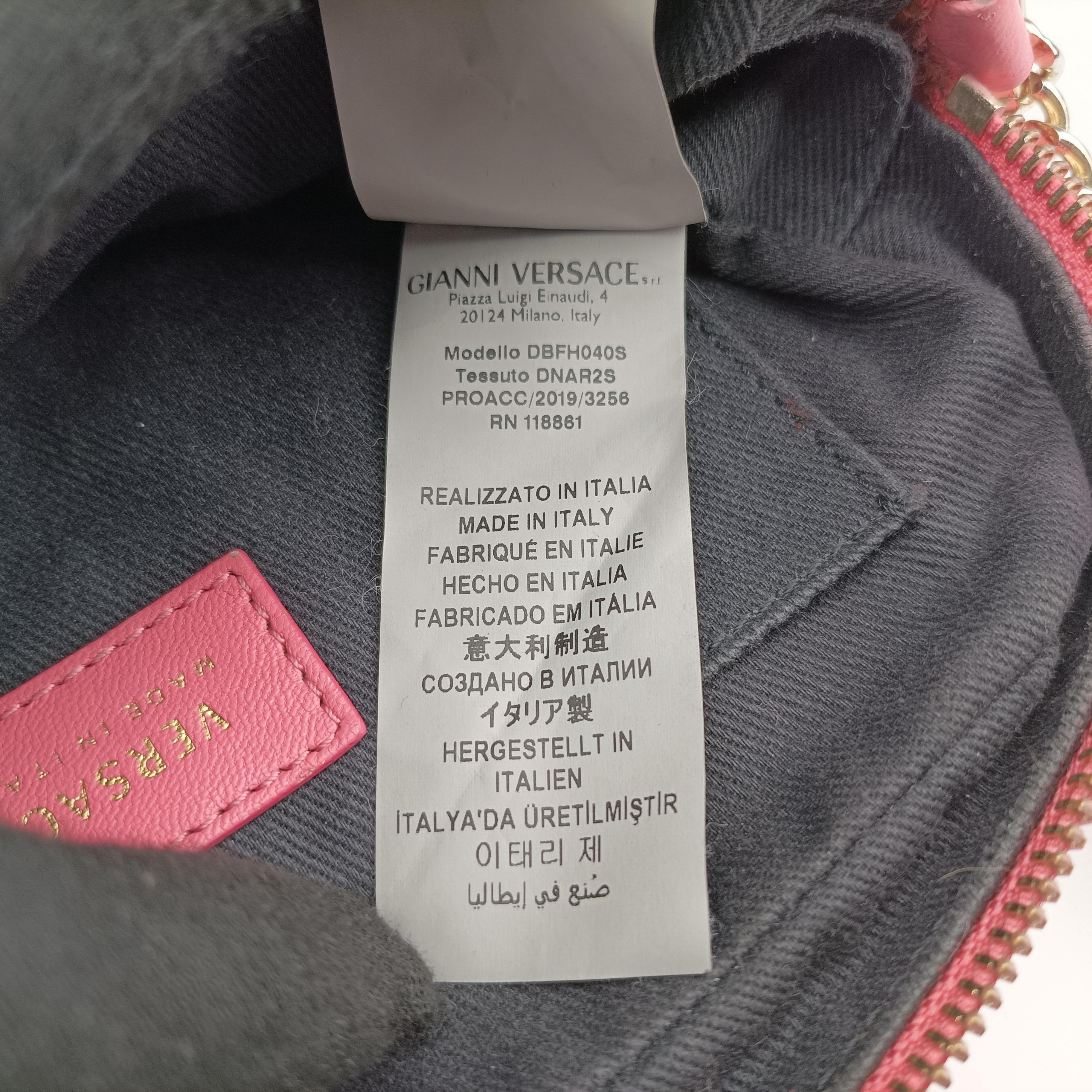 Pre-owned VERSACE Medusa Pink leather  shoulderbag | stylenewstar