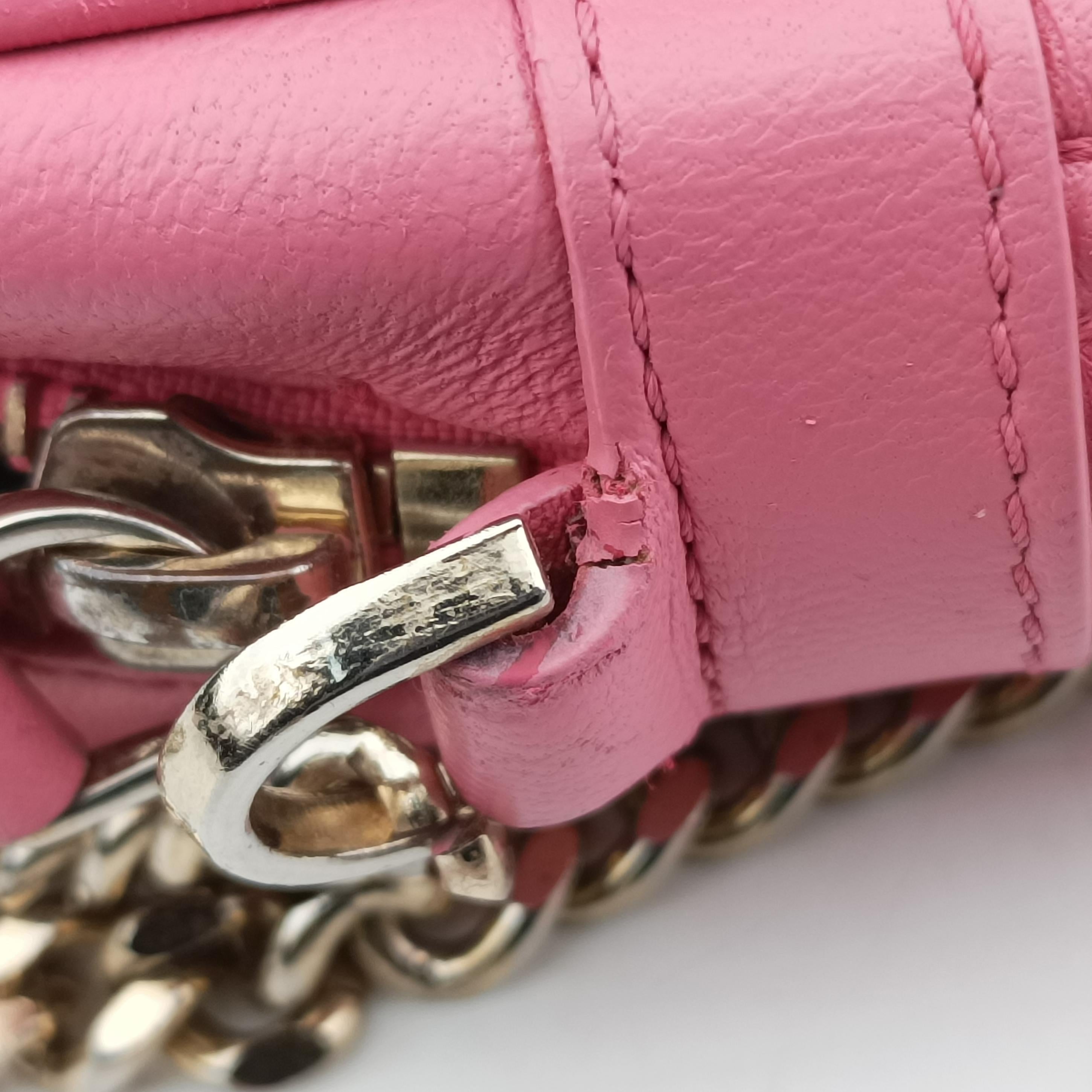 Pre-owned VERSACE Medusa Pink leather  shoulderbag | stylenewstar