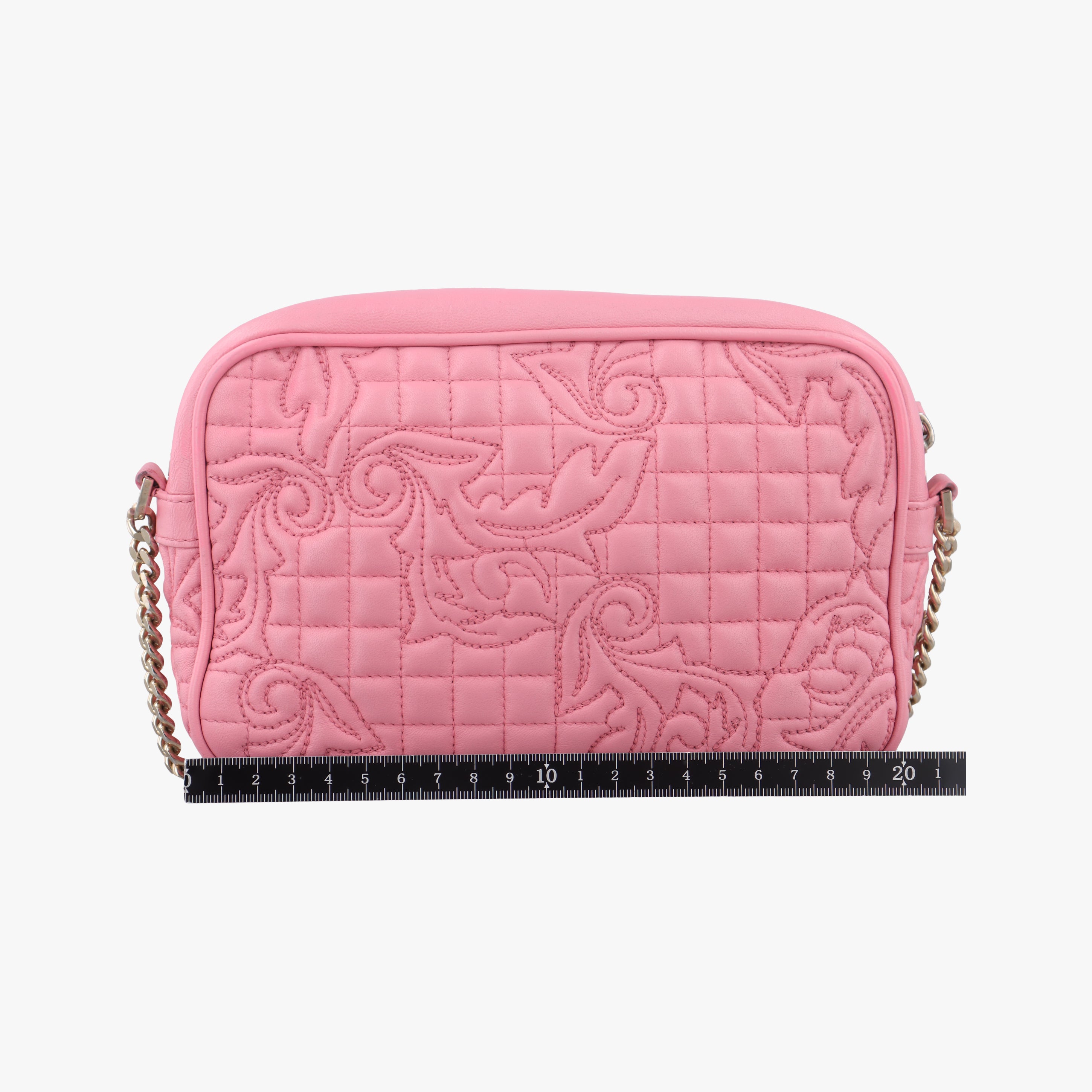 Pre-owned VERSACE Medusa Pink leather  shoulderbag | stylenewstar