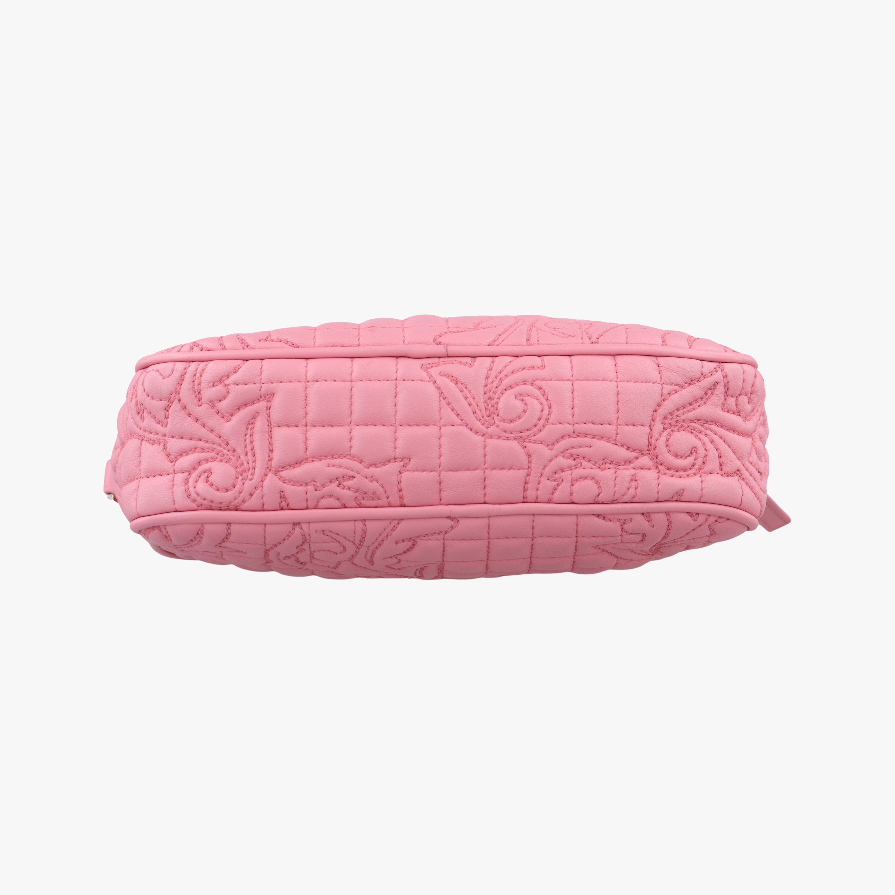 Pre-owned VERSACE Medusa Pink leather  shoulderbag | stylenewstar