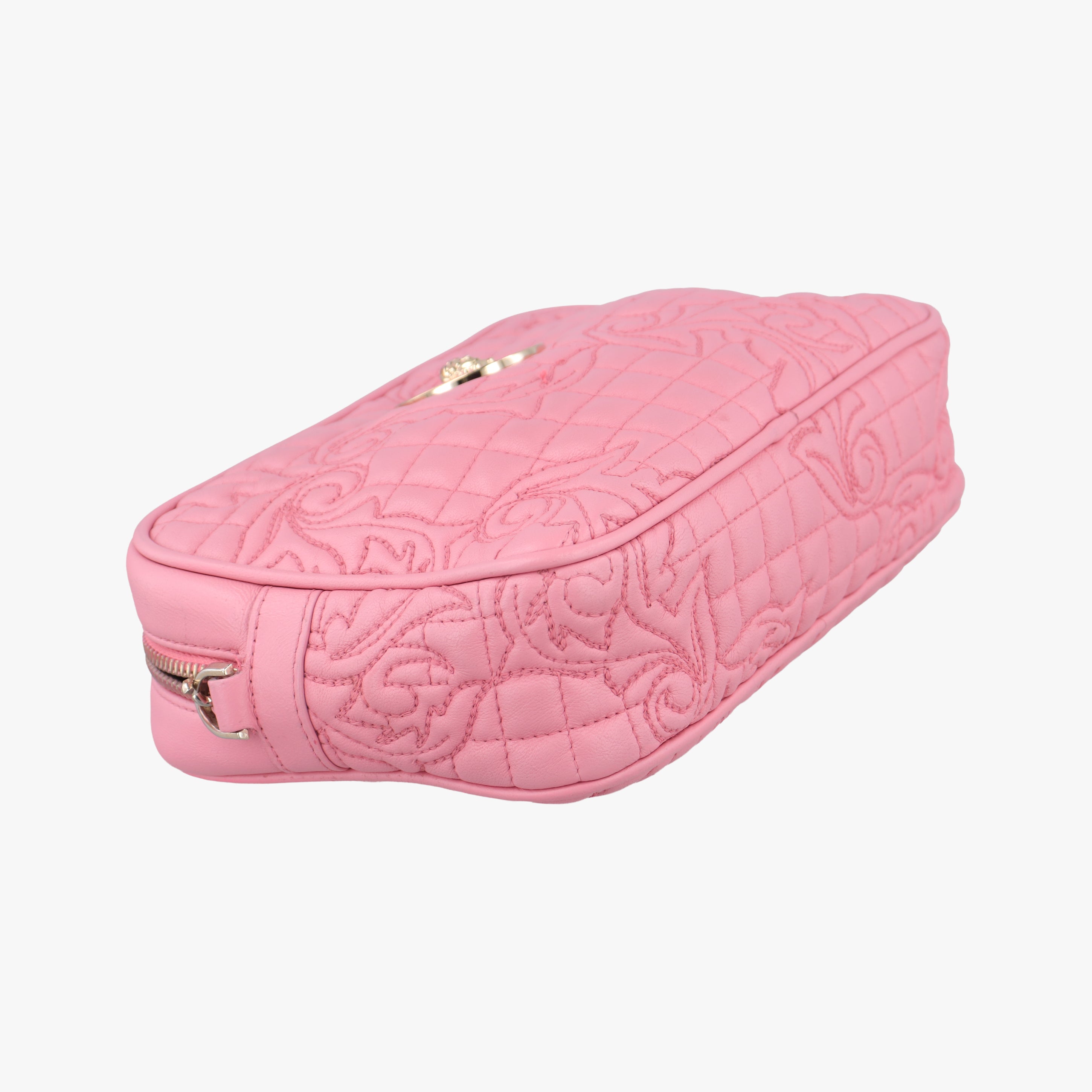 Pre-owned VERSACE Medusa Pink leather  shoulderbag | stylenewstar