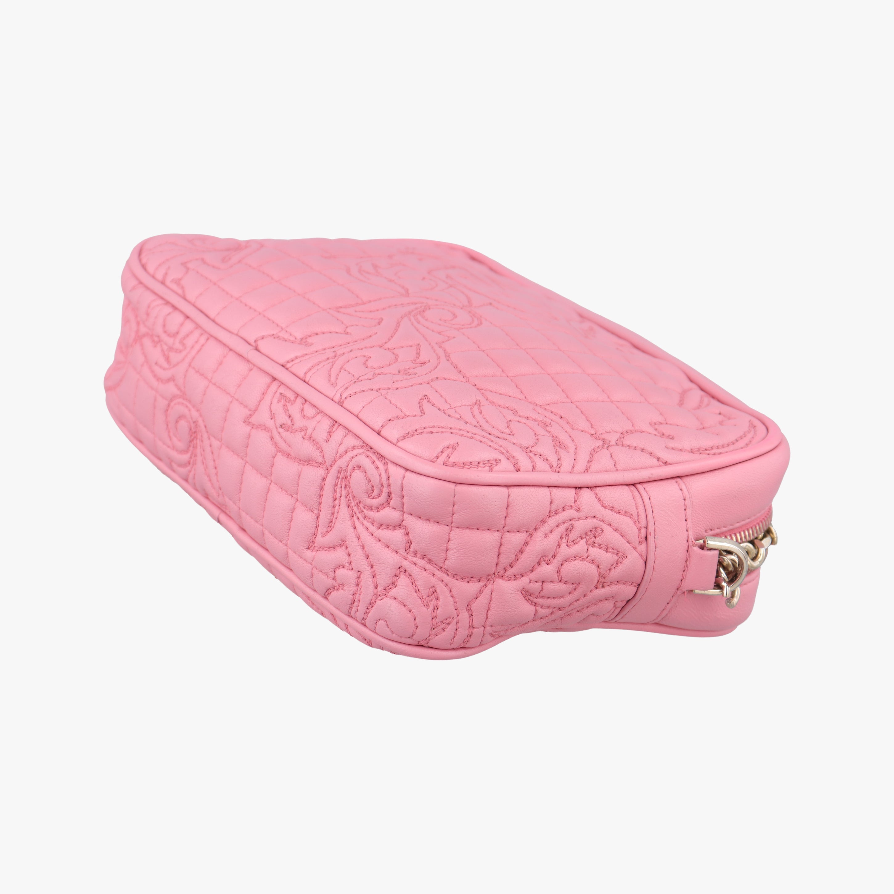 Pre-owned VERSACE Medusa Pink leather  shoulderbag | stylenewstar
