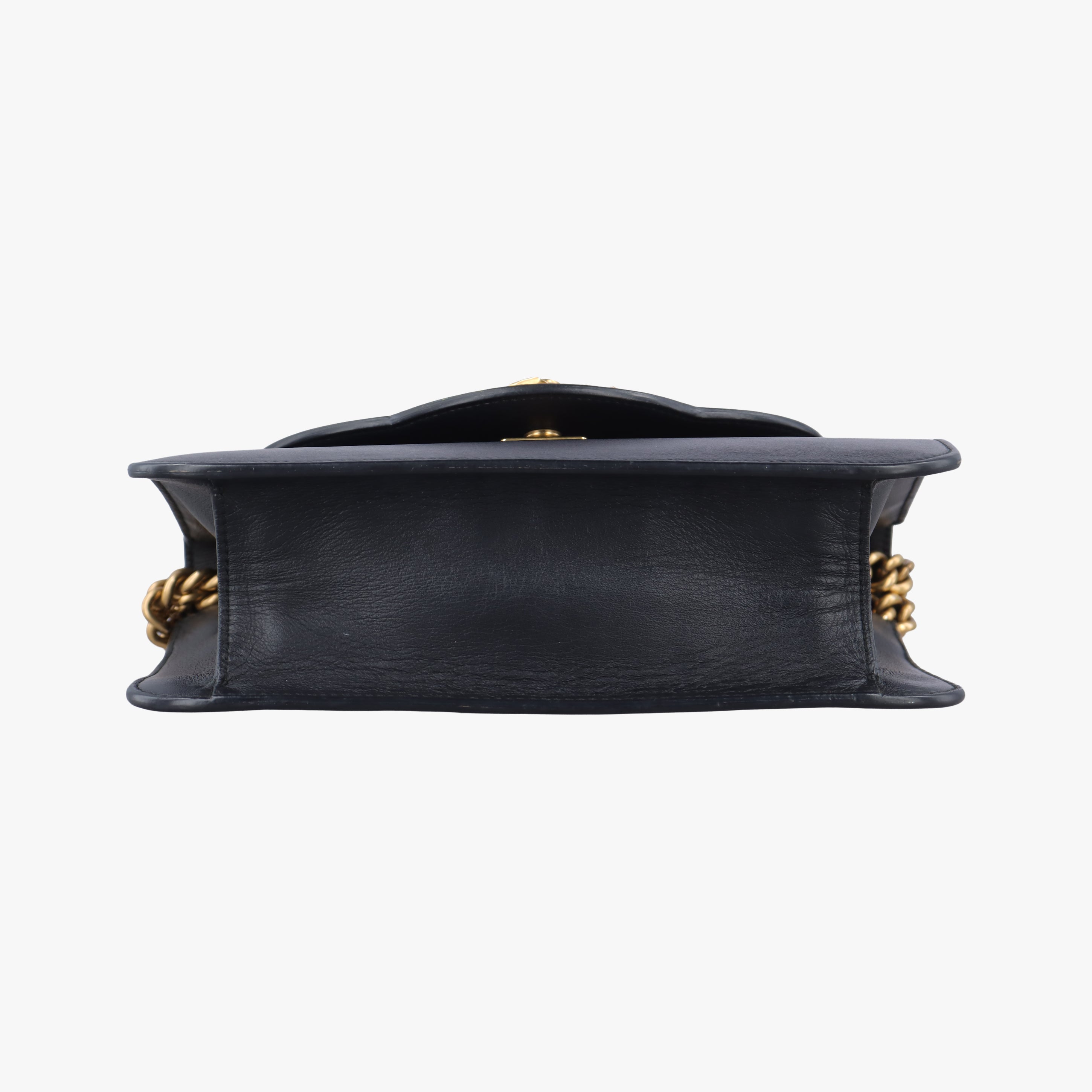 Pre-owned Gucci Pearly Peony Black×White×Gold Leather 432282 shoulderbag | stylenewstar