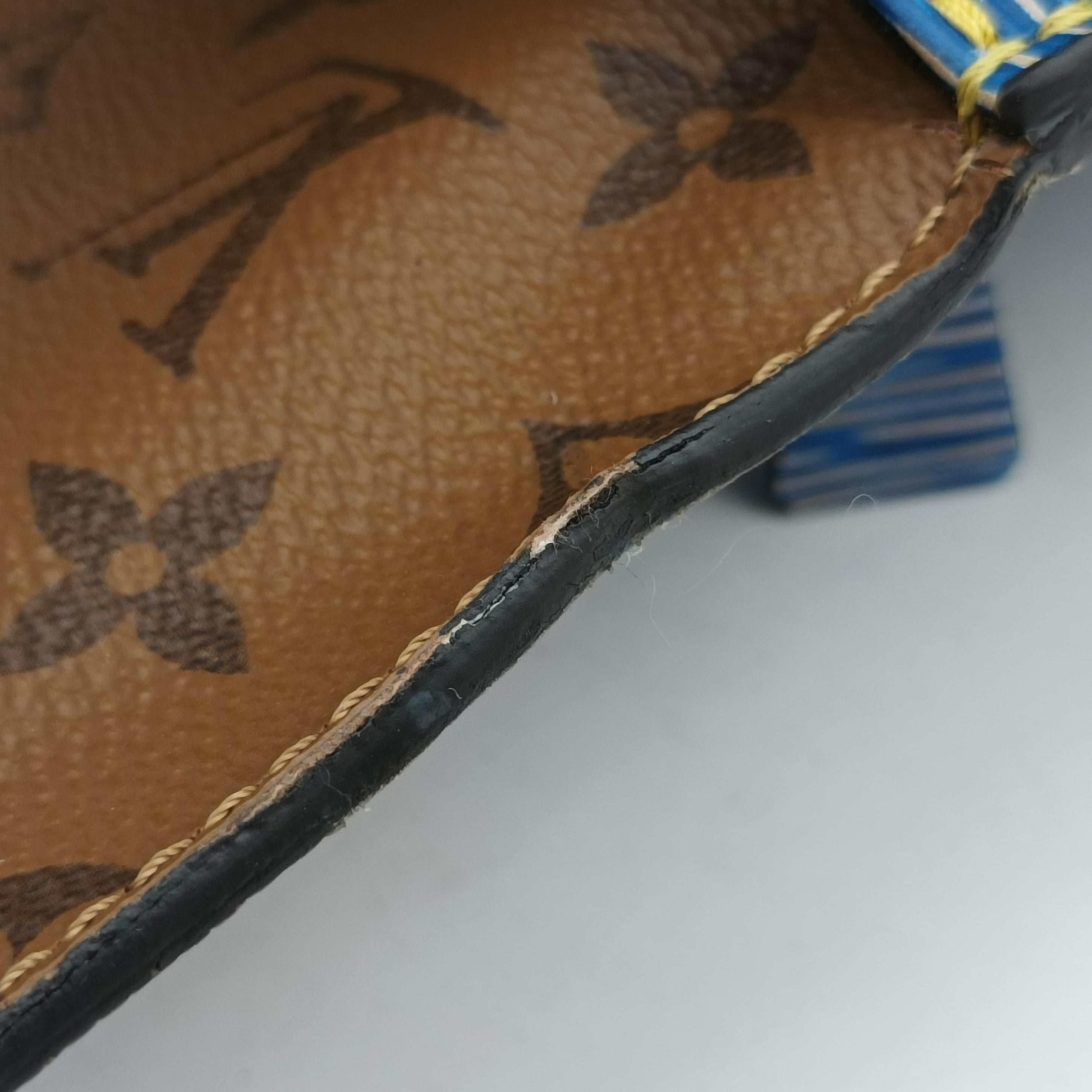 Pre-owned Louis Vuitton Pochette Metis MM brown×Denim Blue Monogram Reverse×Epi M52904 shoulderbag | stylenewstar