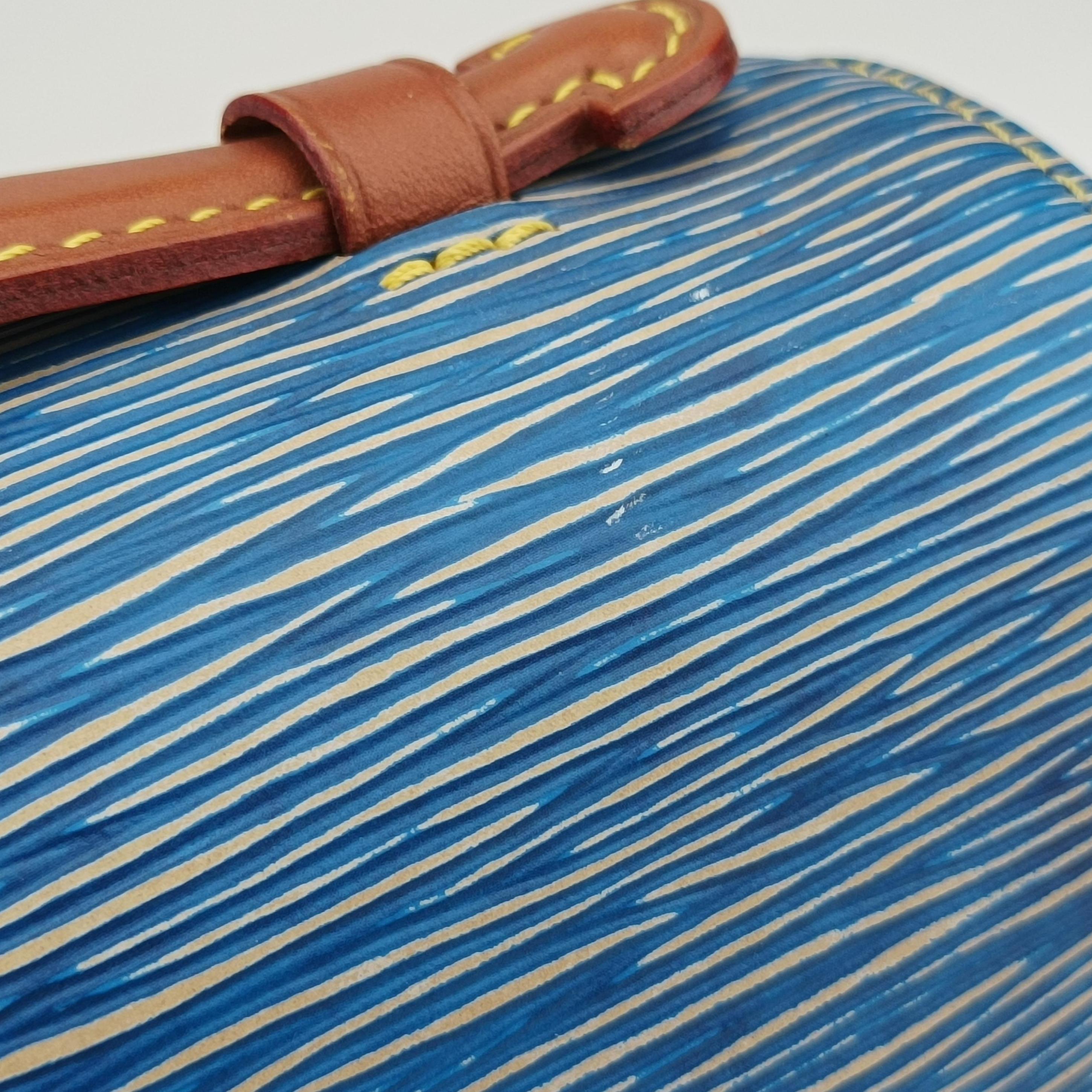 Pre-owned Louis Vuitton Pochette Metis MM brown×Denim Blue Monogram Reverse×Epi M52904 shoulderbag | stylenewstar
