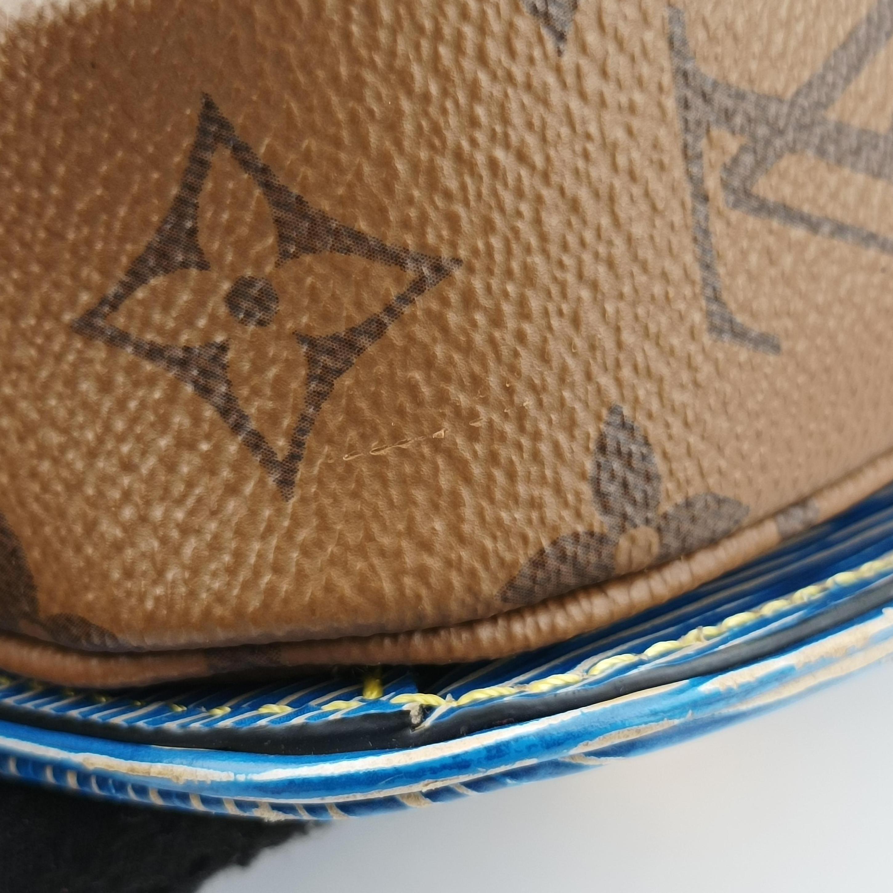 Pre-owned Louis Vuitton Pochette Metis MM brown×Denim Blue Monogram Reverse×Epi M52904 shoulderbag | stylenewstar