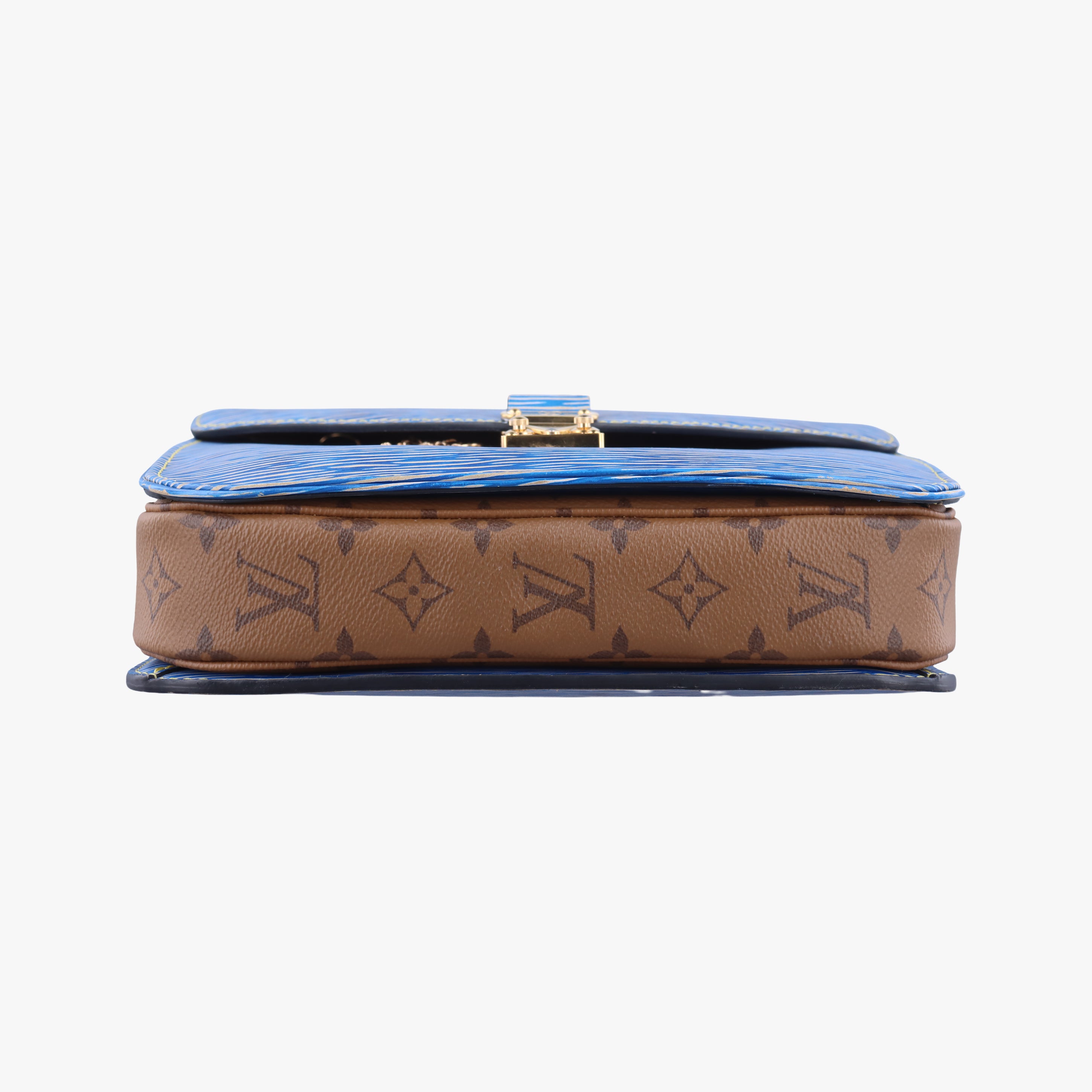 Pre-owned Louis Vuitton Pochette Metis MM brown×Denim Blue Monogram Reverse×Epi M52904 shoulderbag | stylenewstar