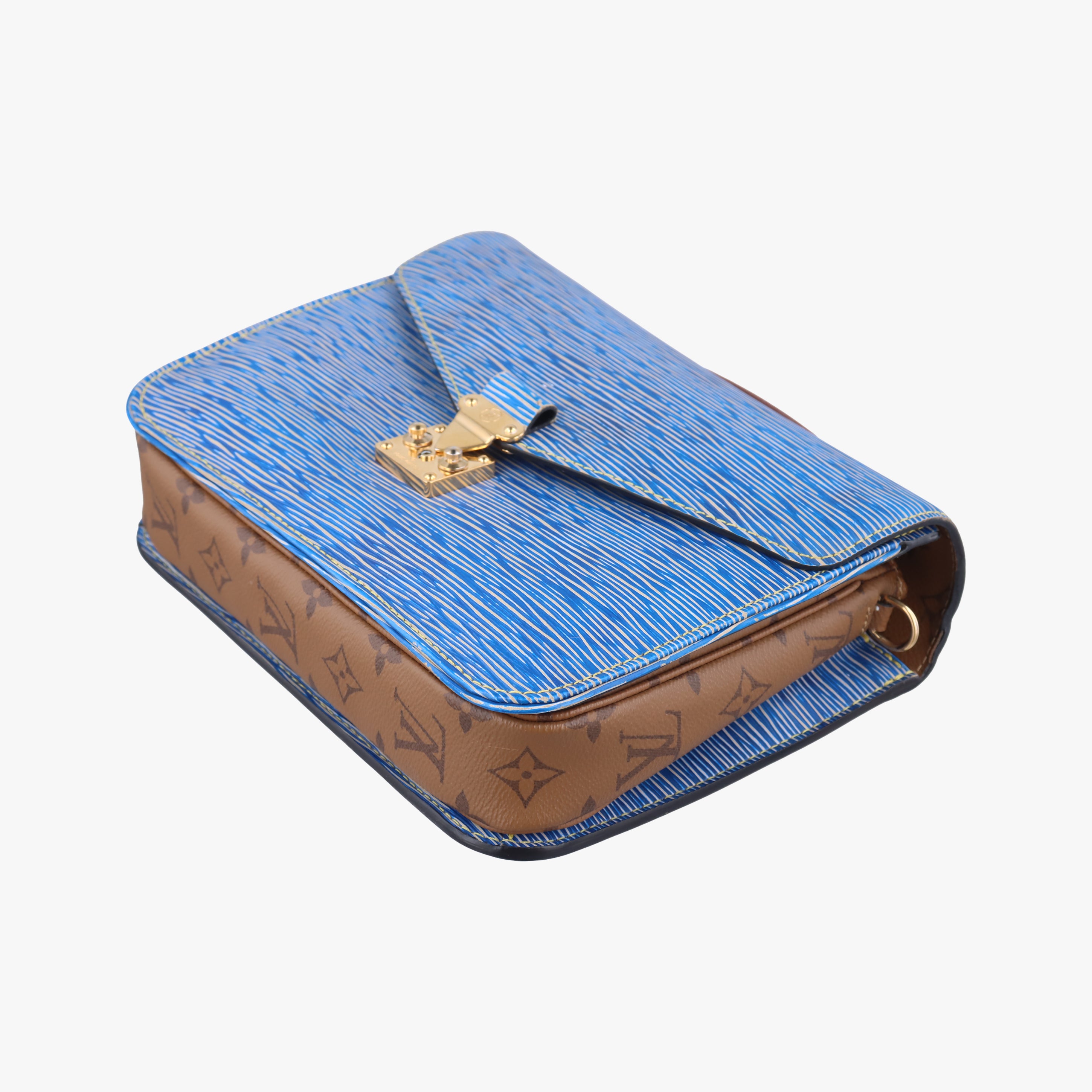 Pre-owned Louis Vuitton Pochette Metis MM brown×Denim Blue Monogram Reverse×Epi M52904 shoulderbag | stylenewstar