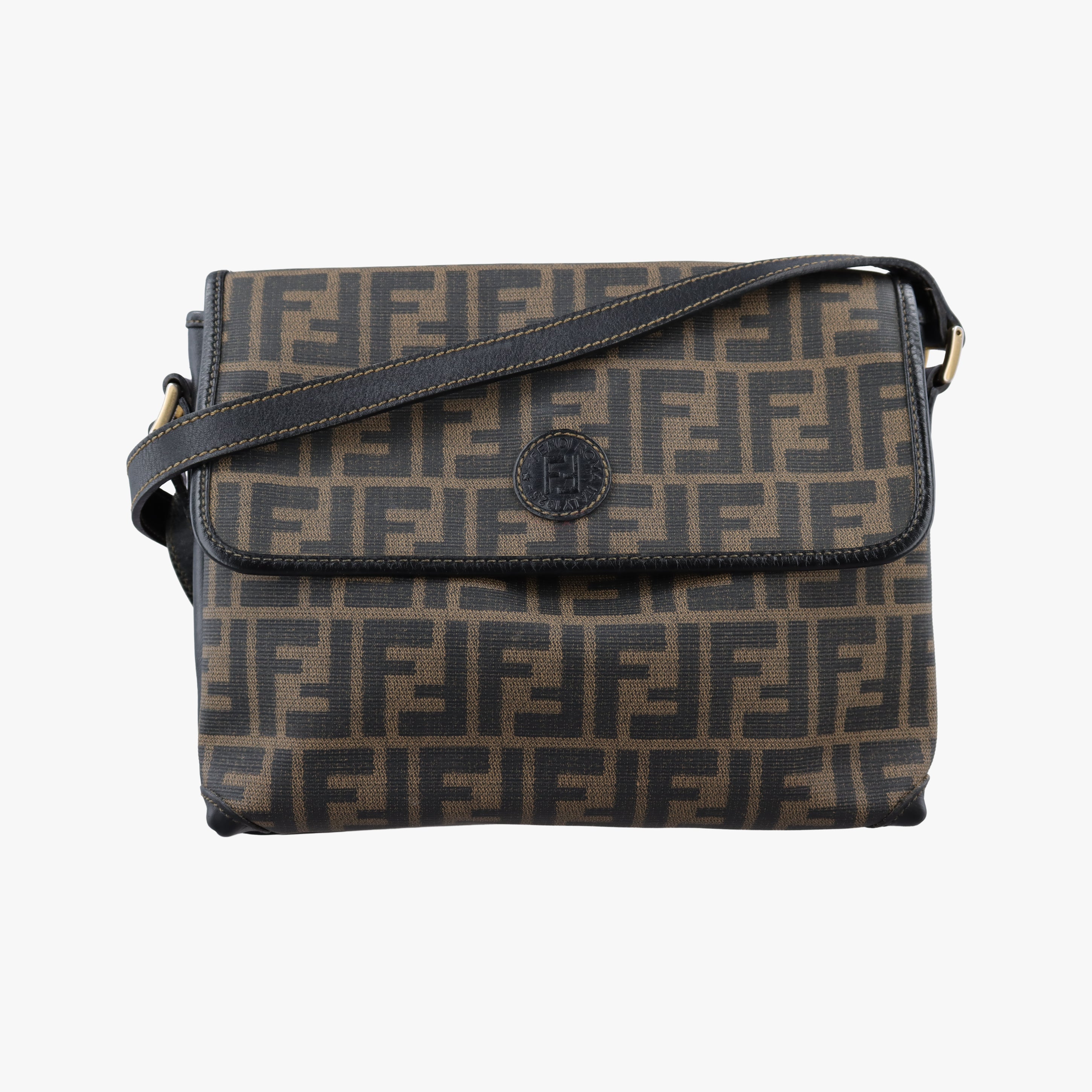 Secondhand Fendi Zucca Brown PVC coated canvas  shoulderbag | stylenewstar