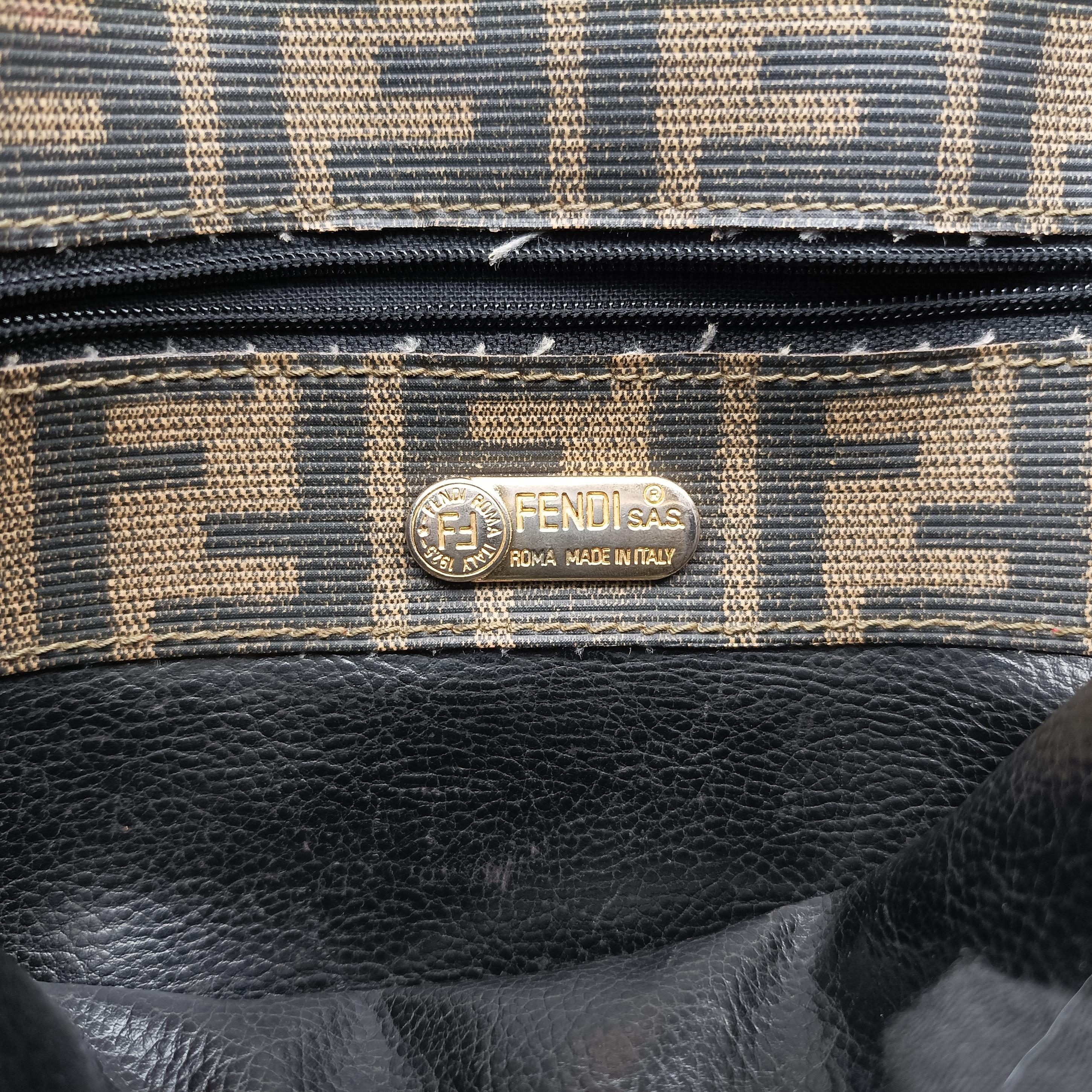 Secondhand Fendi Zucca Brown PVC coated canvas  shoulderbag | stylenewstar