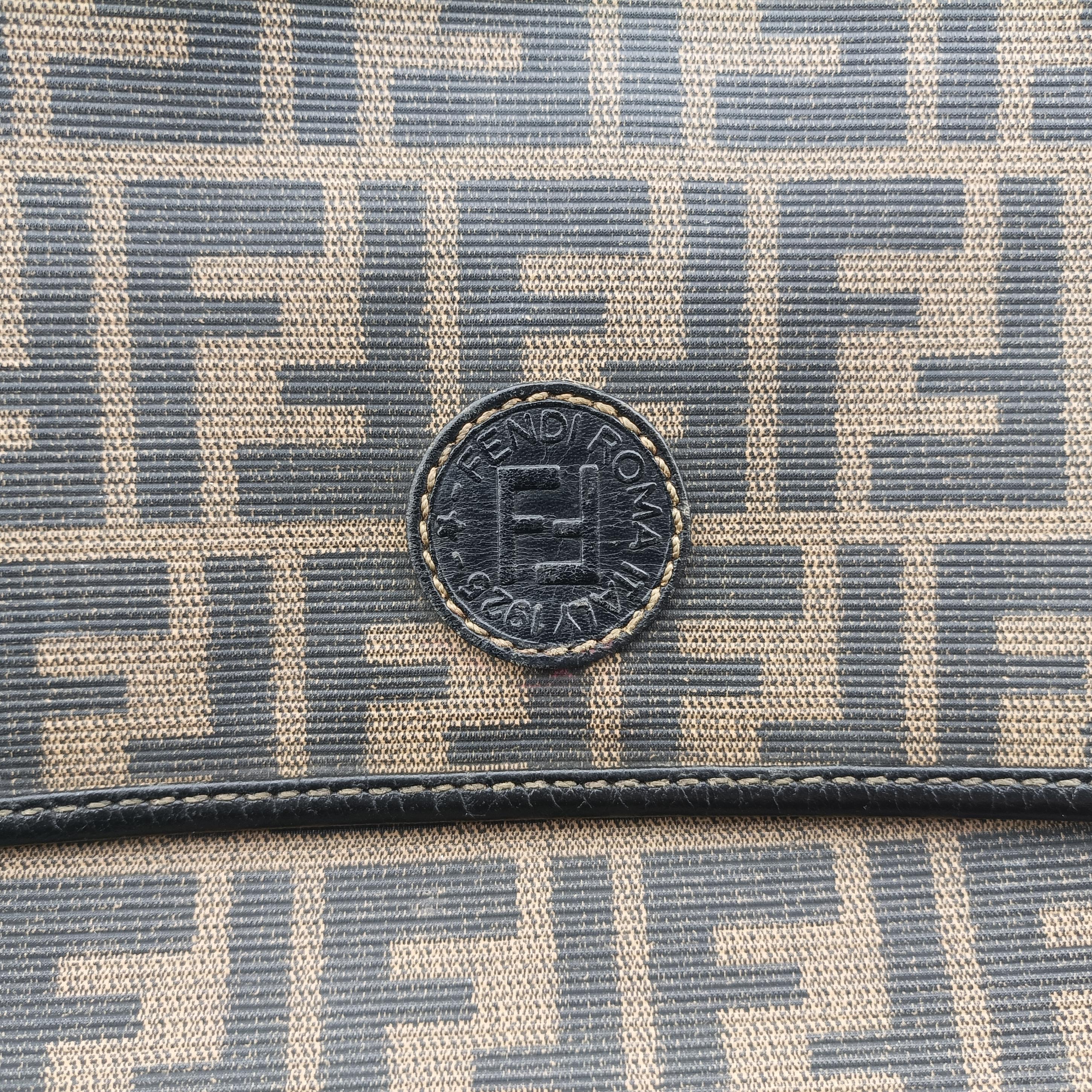 Secondhand Fendi Zucca Brown PVC coated canvas  shoulderbag | stylenewstar