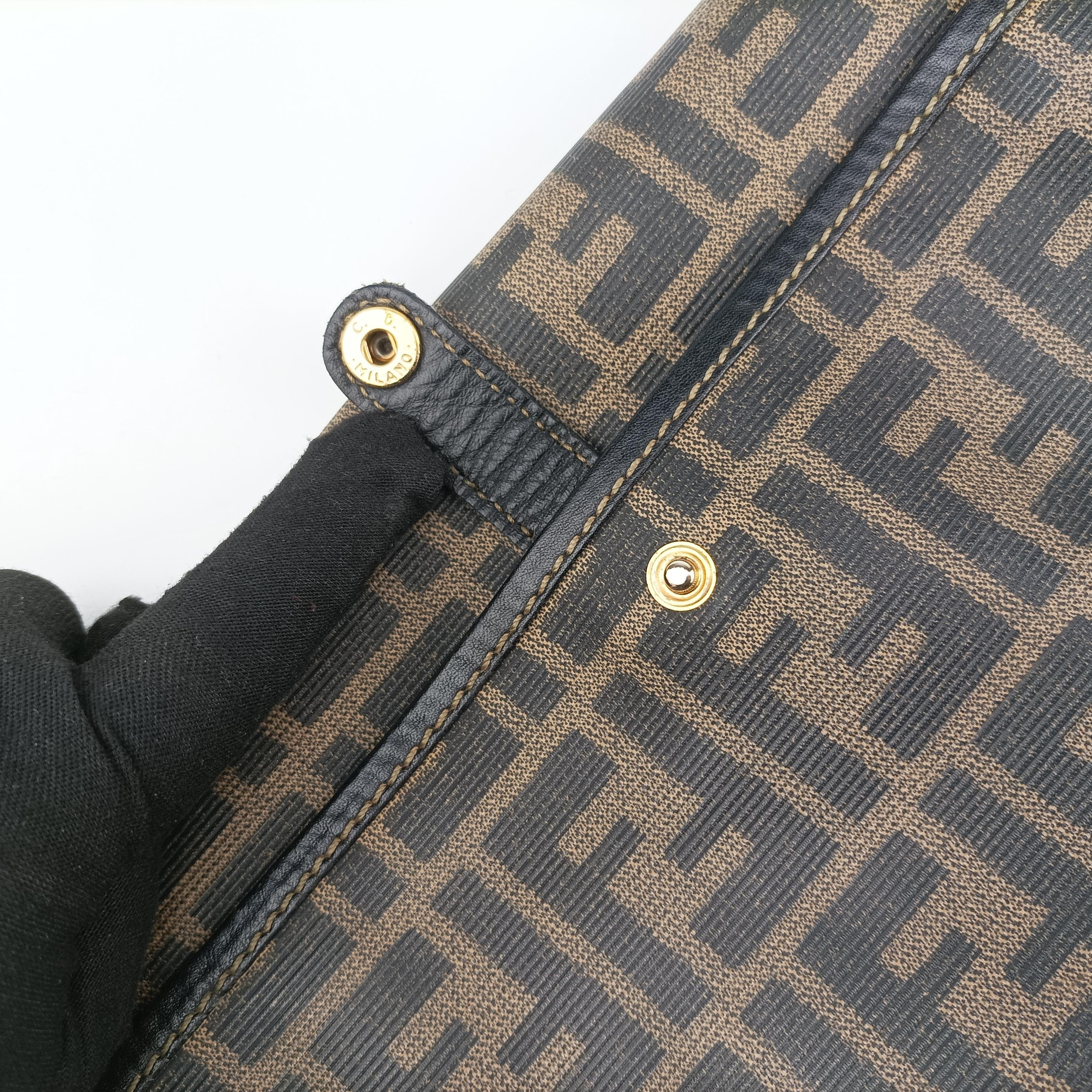 Secondhand Fendi Zucca Brown PVC coated canvas  shoulderbag | stylenewstar