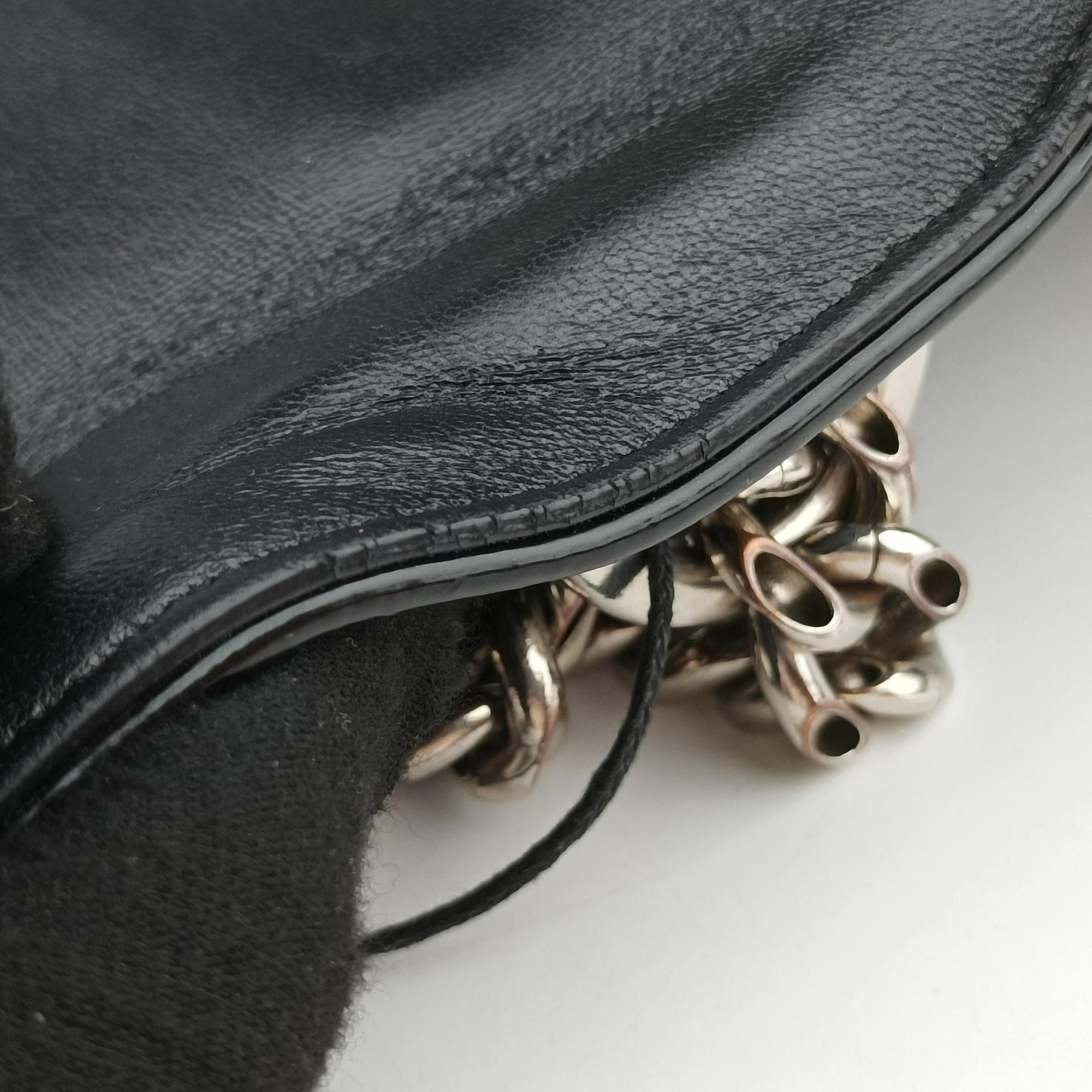 Pre-owned Christian Dior Diorama Black patent  shoulderbag | stylenewstar