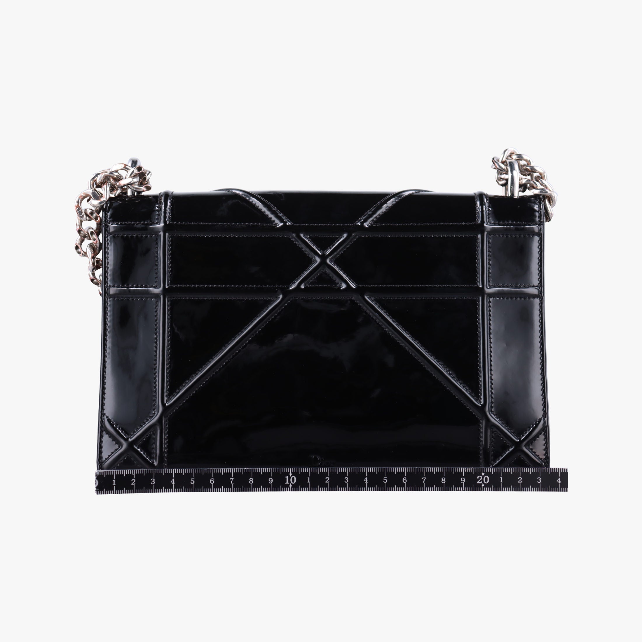 Pre-owned Christian Dior Diorama Black patent  shoulderbag | stylenewstar