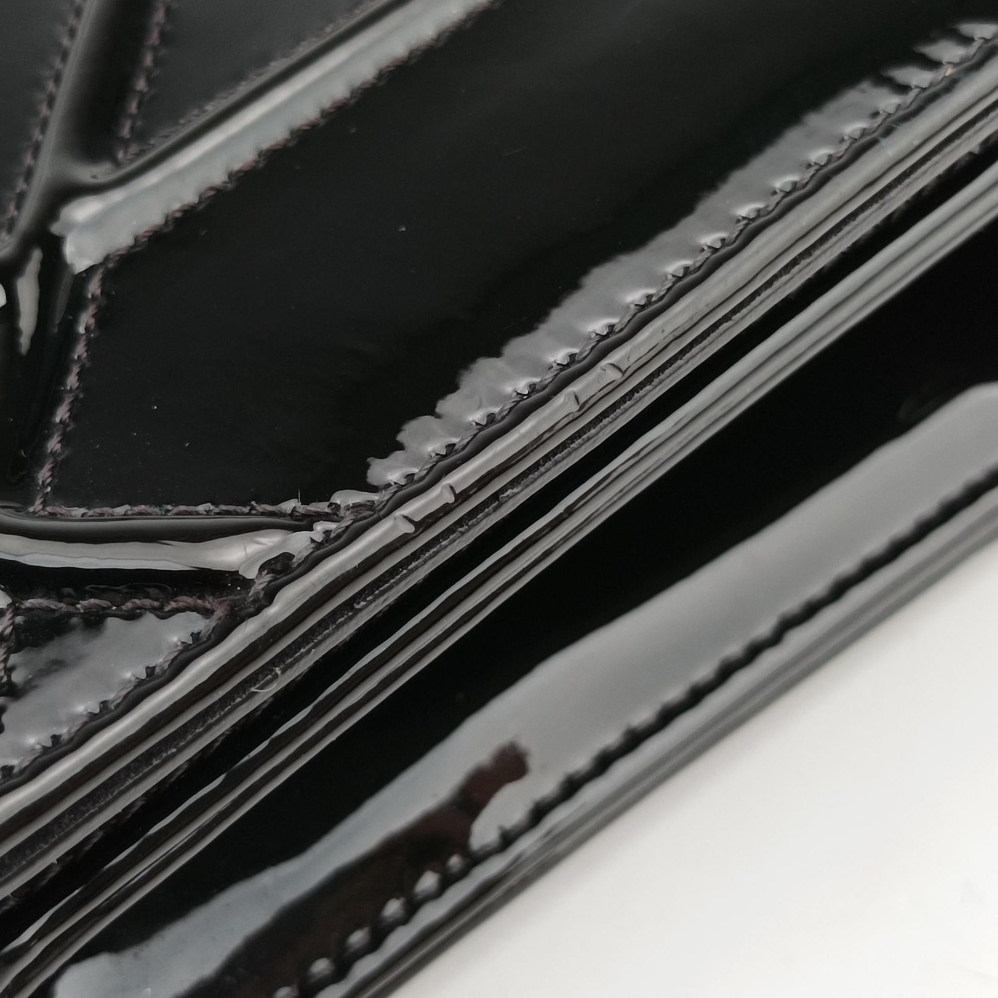 Pre-owned Christian Dior Diorama Black patent  shoulderbag | stylenewstar