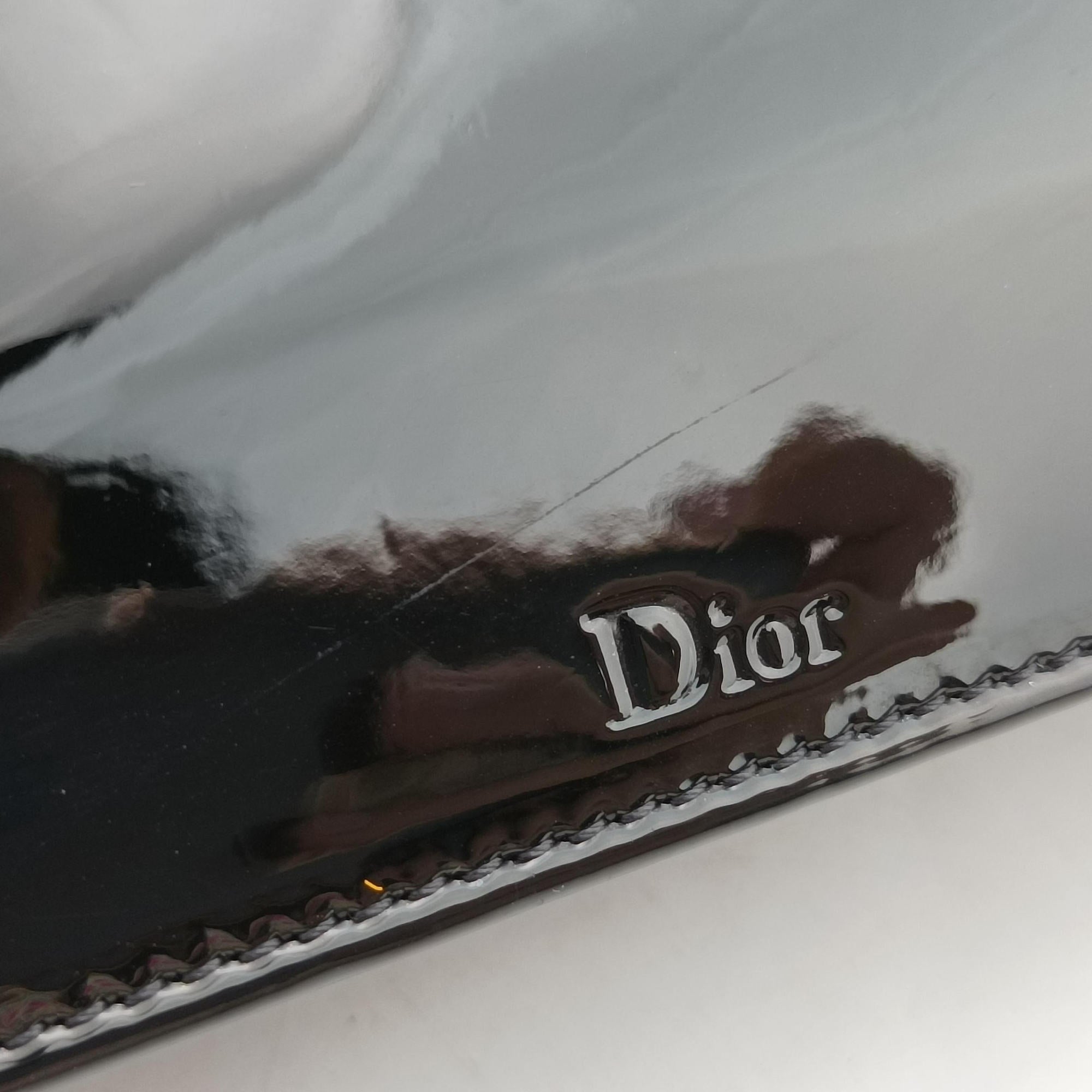 Pre-owned Christian Dior Diorama Black patent  shoulderbag | stylenewstar