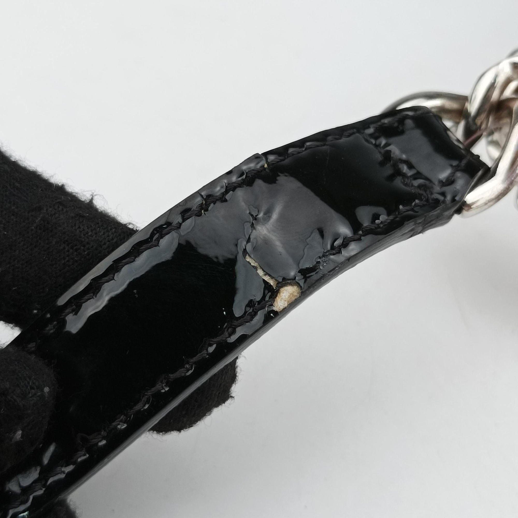 Pre-owned Christian Dior Diorama Black patent  shoulderbag | stylenewstar
