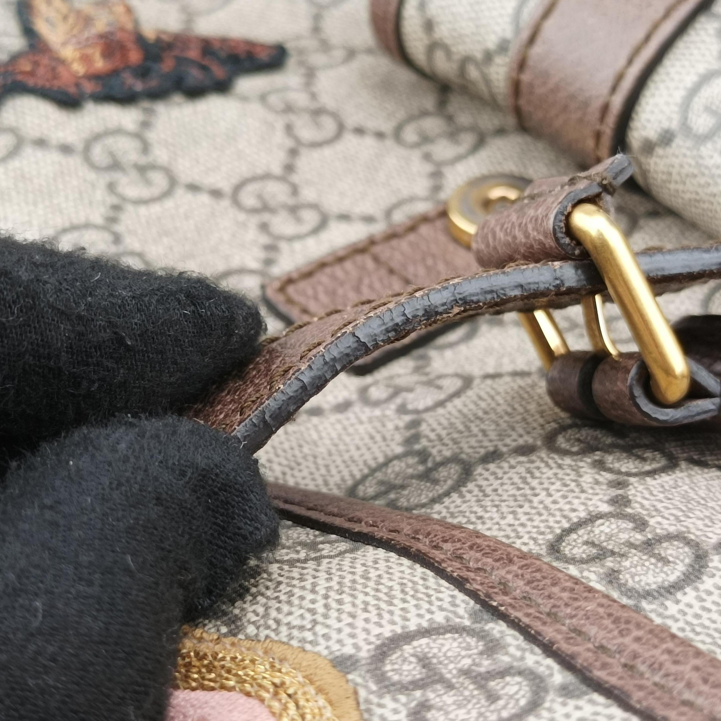 Vintage Gucci Soft GG Supreme Brown×multicolor PVC coated canvas 473869 backpack/rucksack | stylenewstar