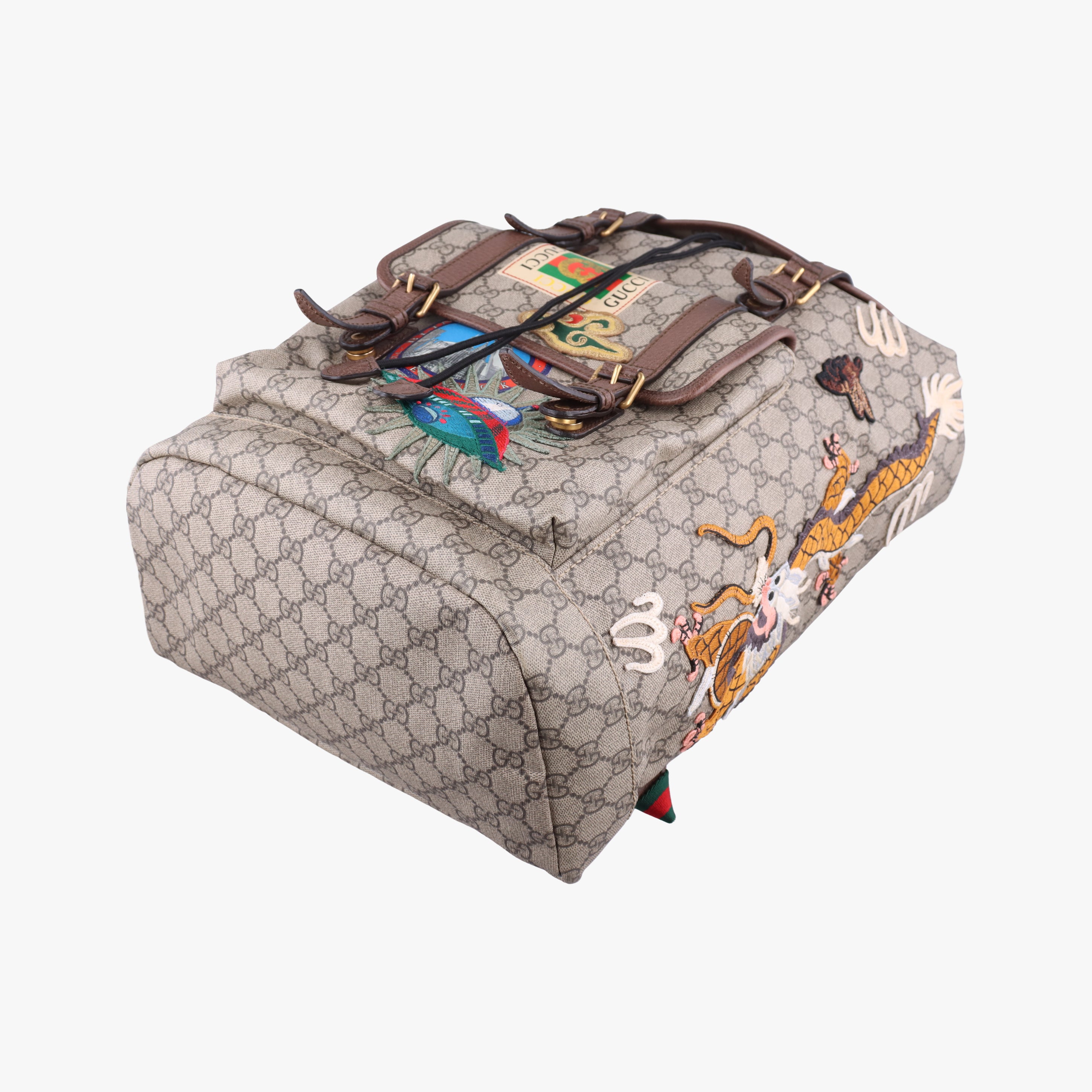 Vintage Gucci Soft GG Supreme Brown×multicolor PVC coated canvas 473869 backpack/rucksack | stylenewstar