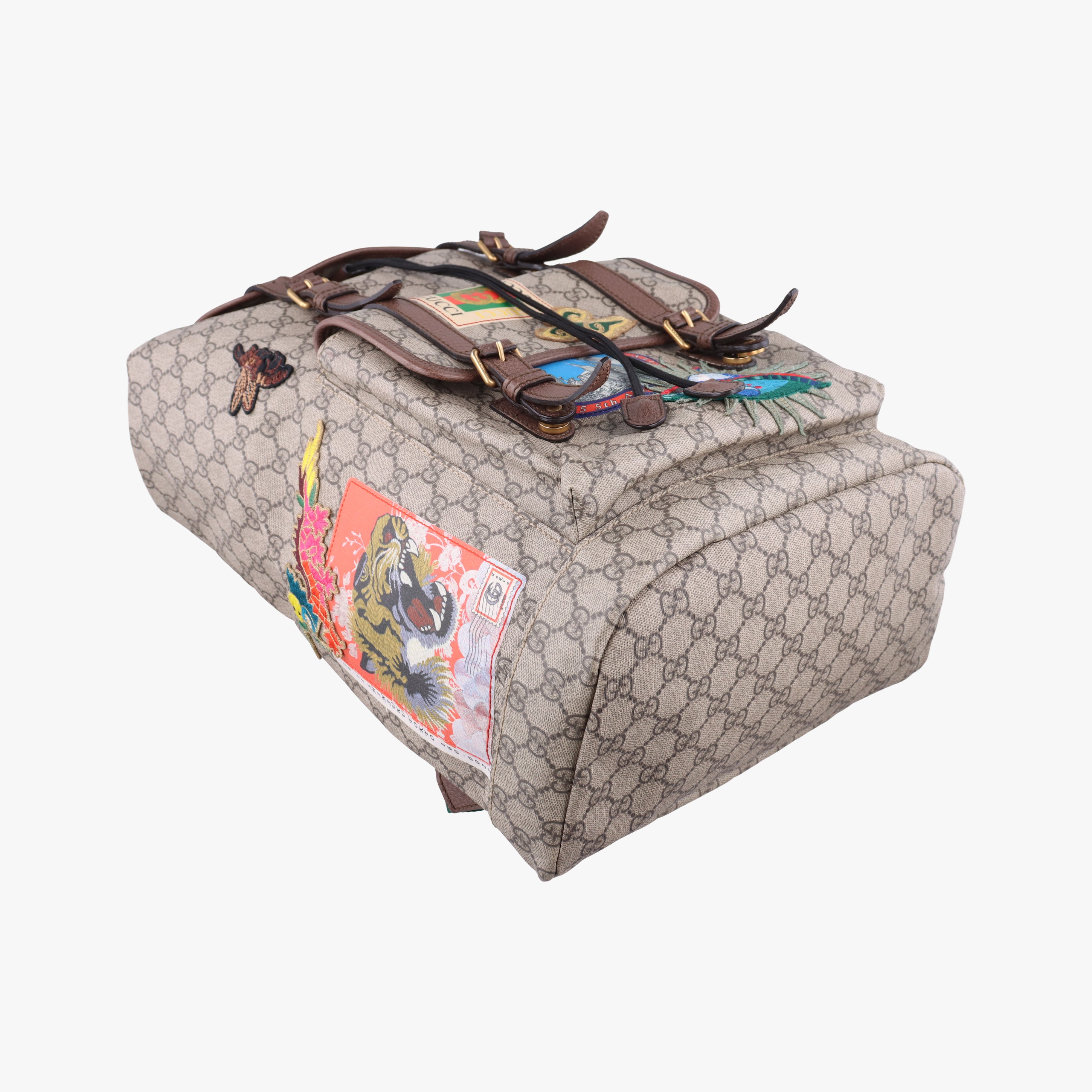 Vintage Gucci Soft GG Supreme Brown×multicolor PVC coated canvas 473869 backpack/rucksack | stylenewstar
