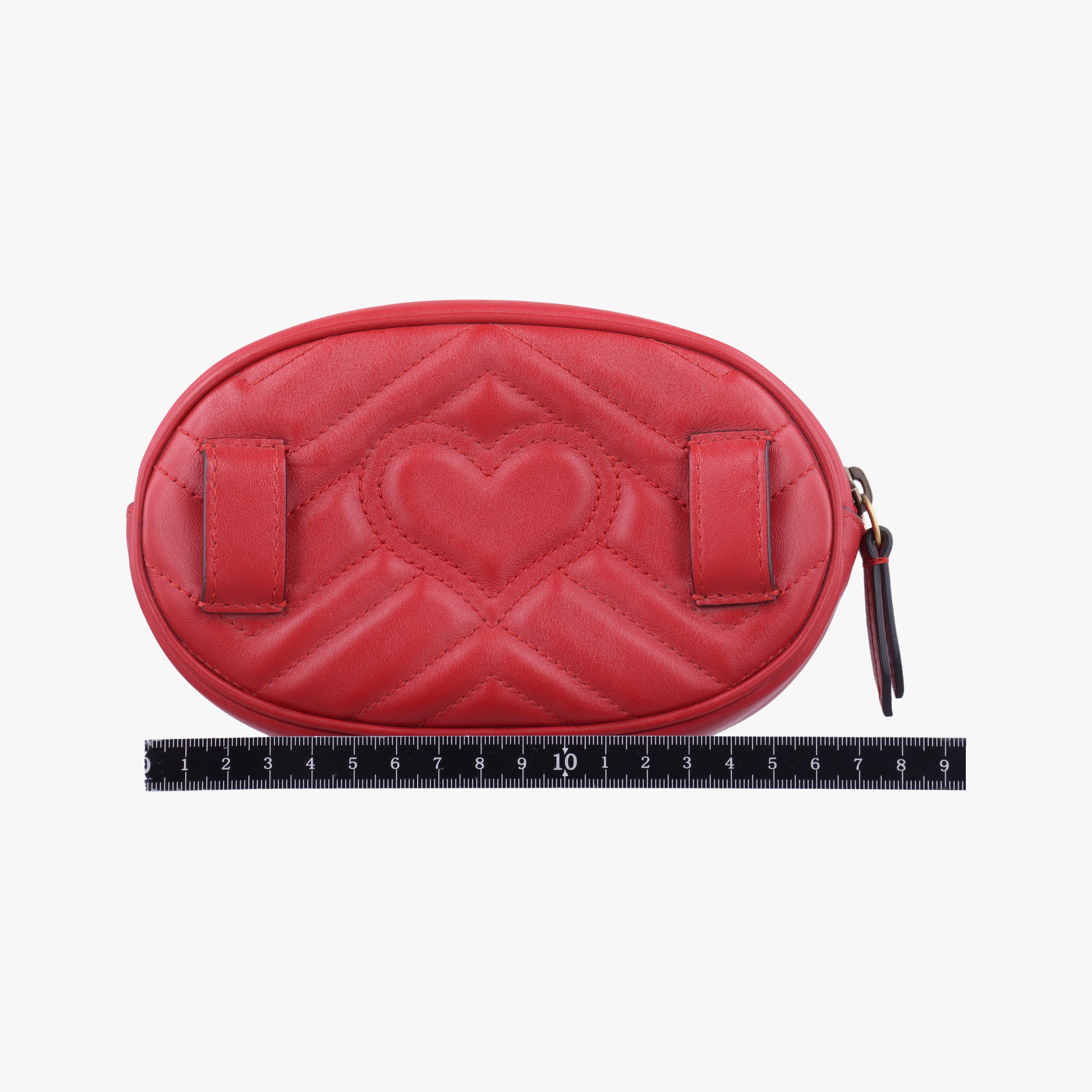 Pre-owned Gucci GG Marmont Red Leather 476434 bum bag/waist bag | stylenewstar