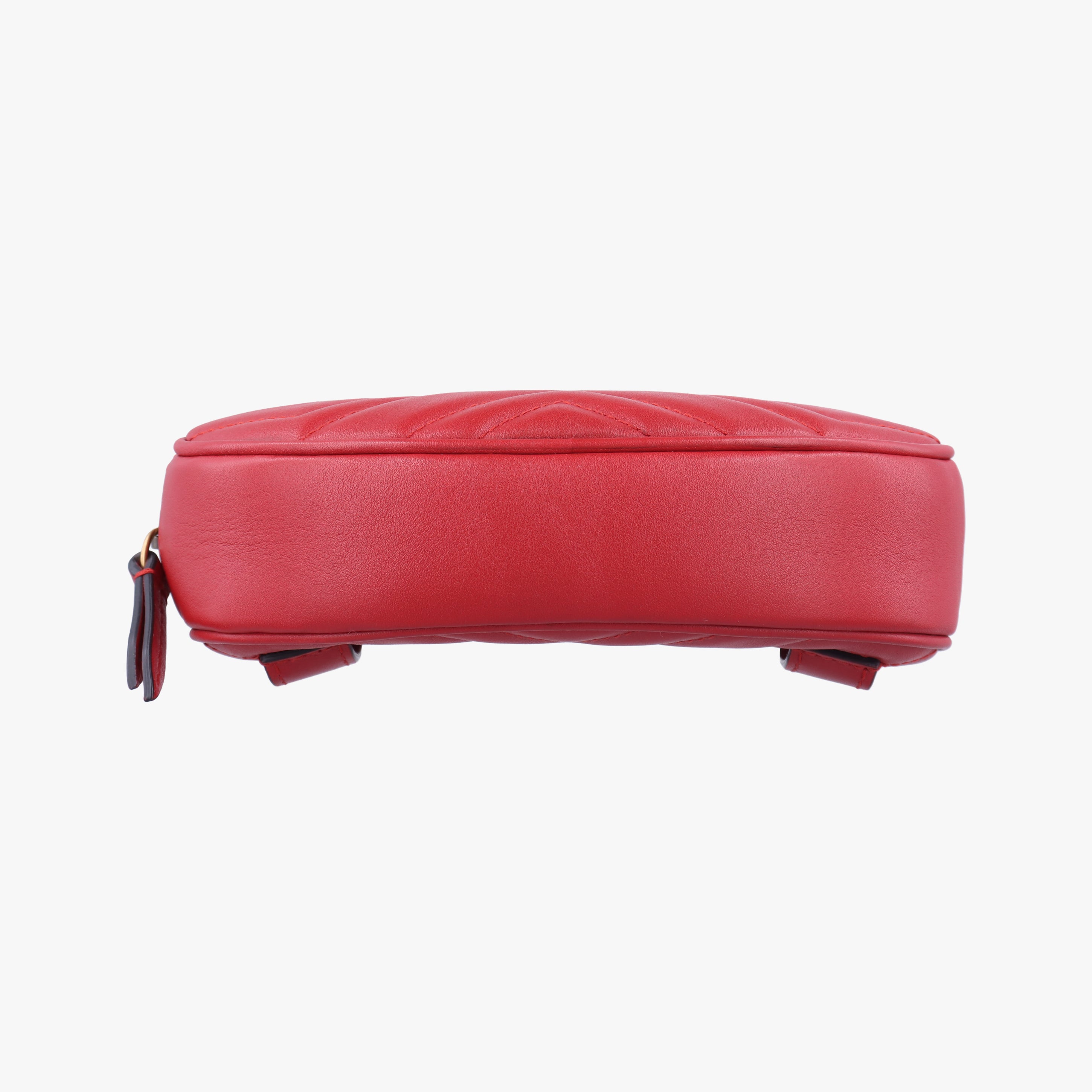 Pre-owned Gucci GG Marmont Red Leather 476434 bum bag/waist bag | stylenewstar