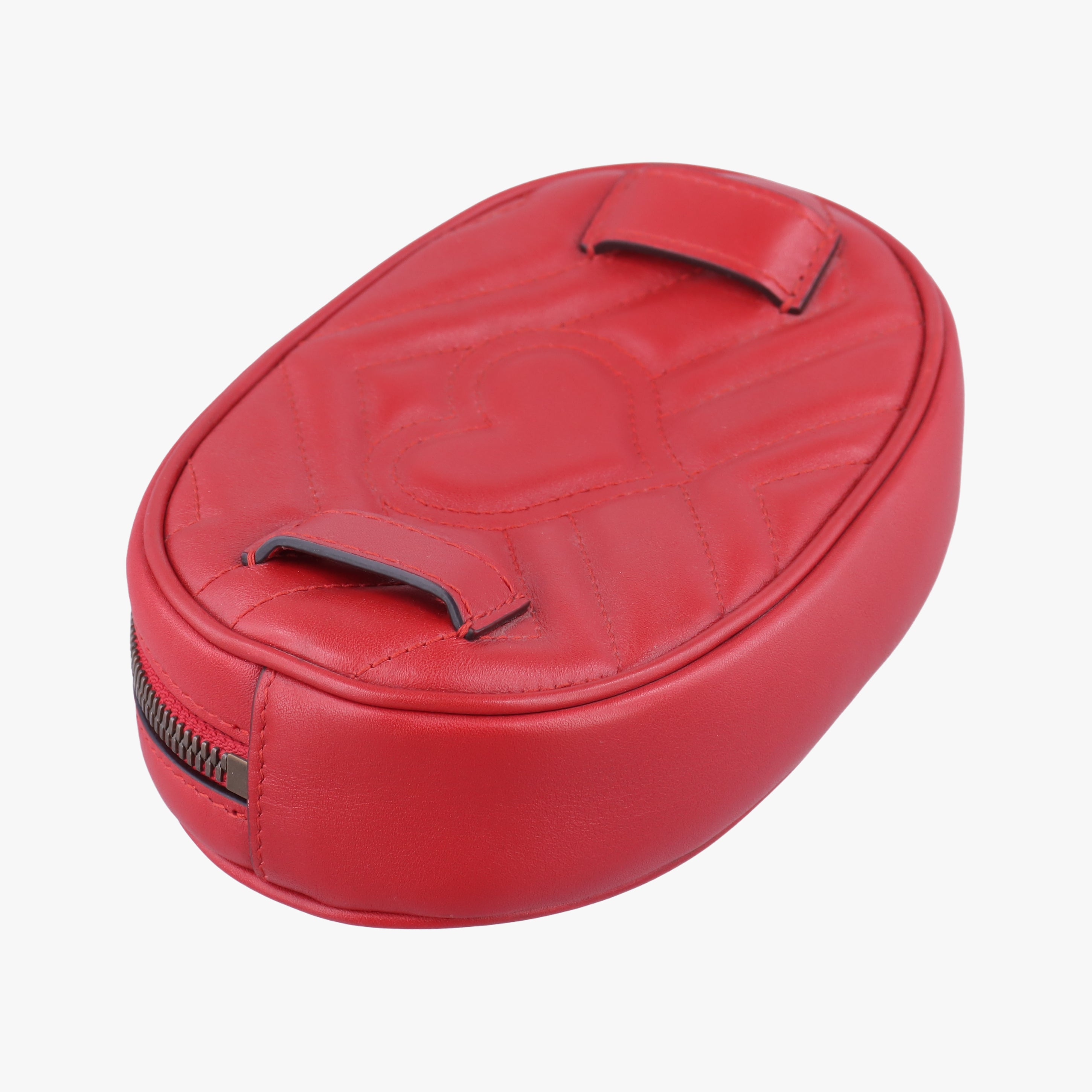 Pre-owned Gucci GG Marmont Red Leather 476434 bum bag/waist bag | stylenewstar