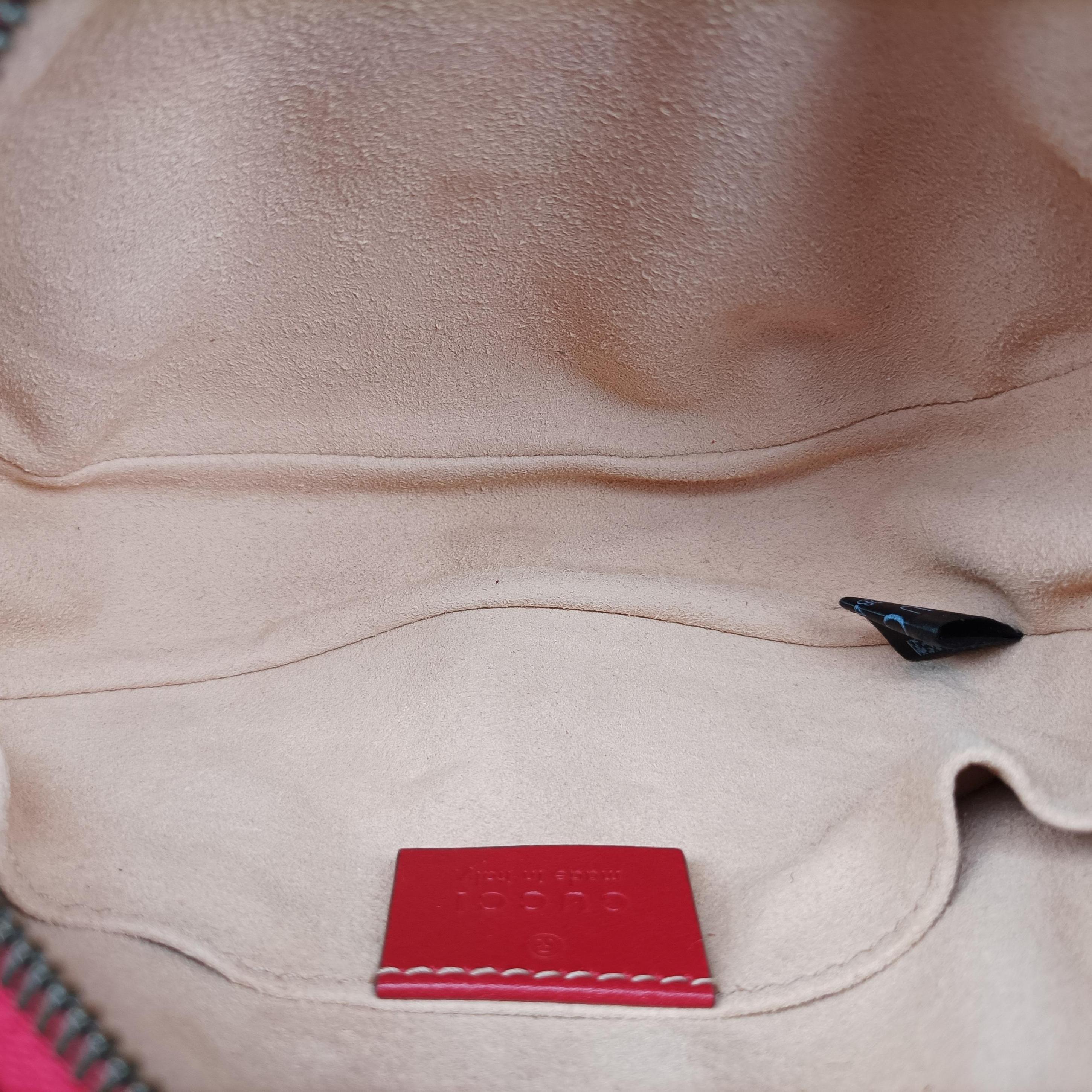 Pre-owned Gucci GG Marmont Red Leather 476434 bum bag/waist bag | stylenewstar