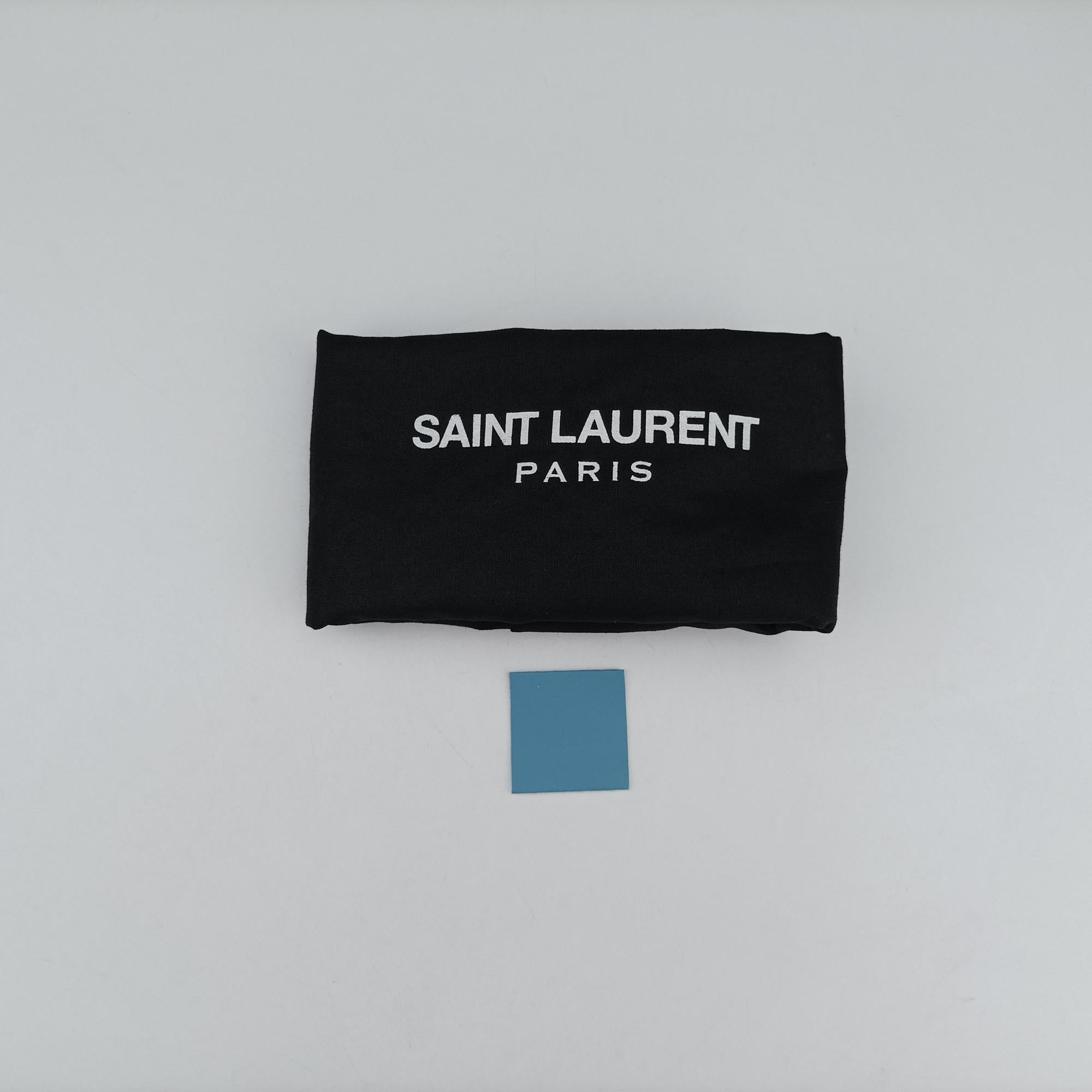 Pre-owned Yves Saint Laurent CLASSIC BABY DUFFLE Blue Leather 330958 shoulderbag | stylenewstar