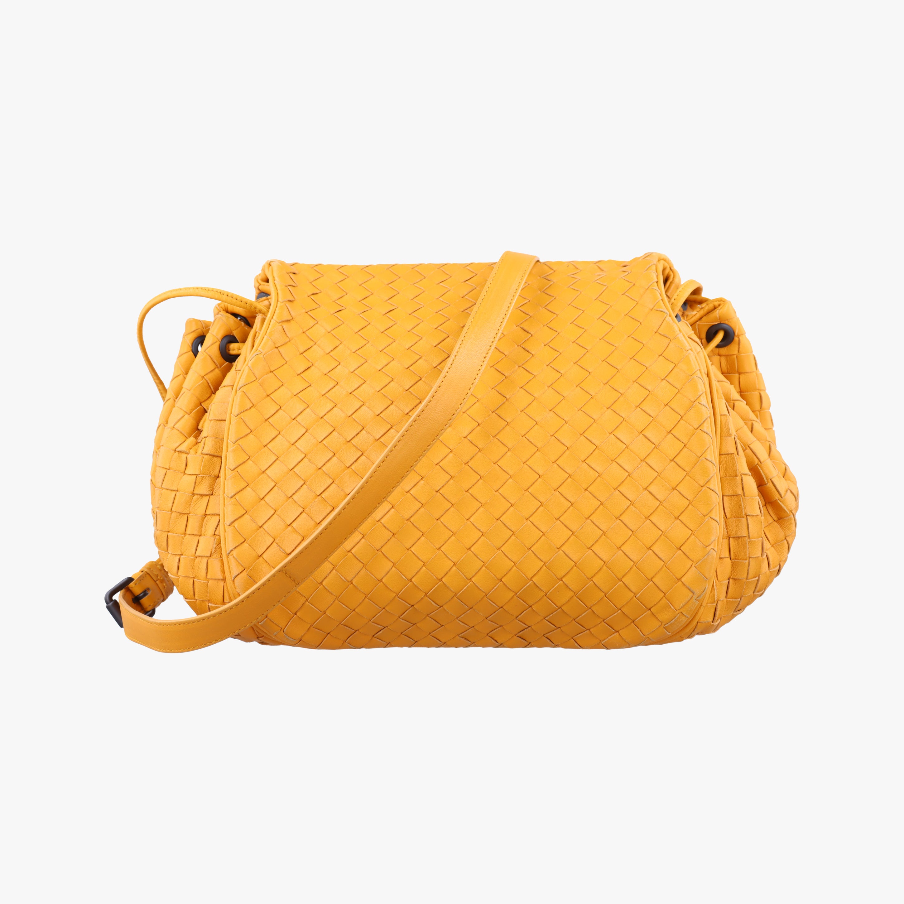 Pre-owned Bottega Veneta Intrecciato Orange lambskin  shoulderbag | stylenewstar