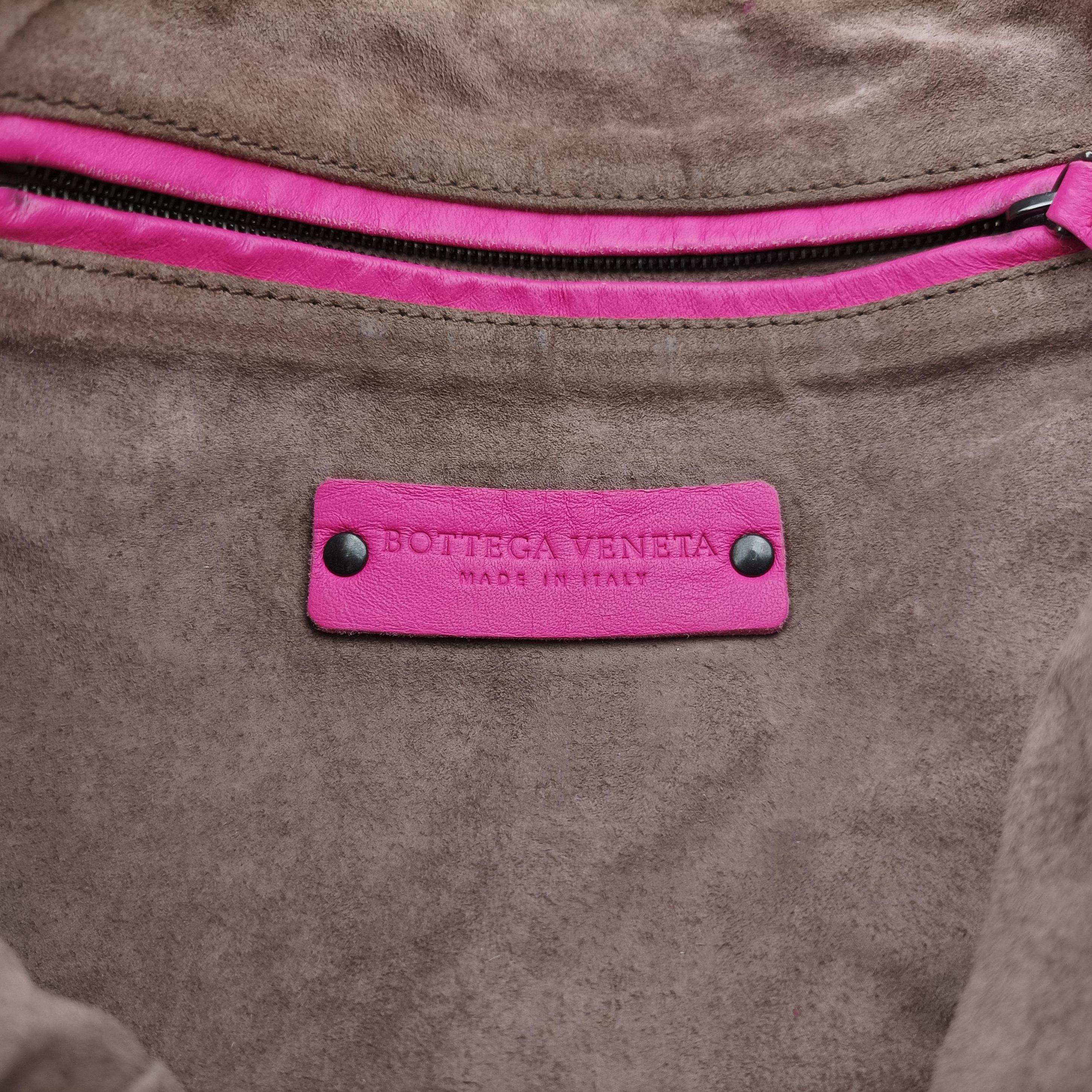 Pre-owned Bottega Veneta NODINI Intrecciato Rose lambskin  shoulderbag | stylenewstar