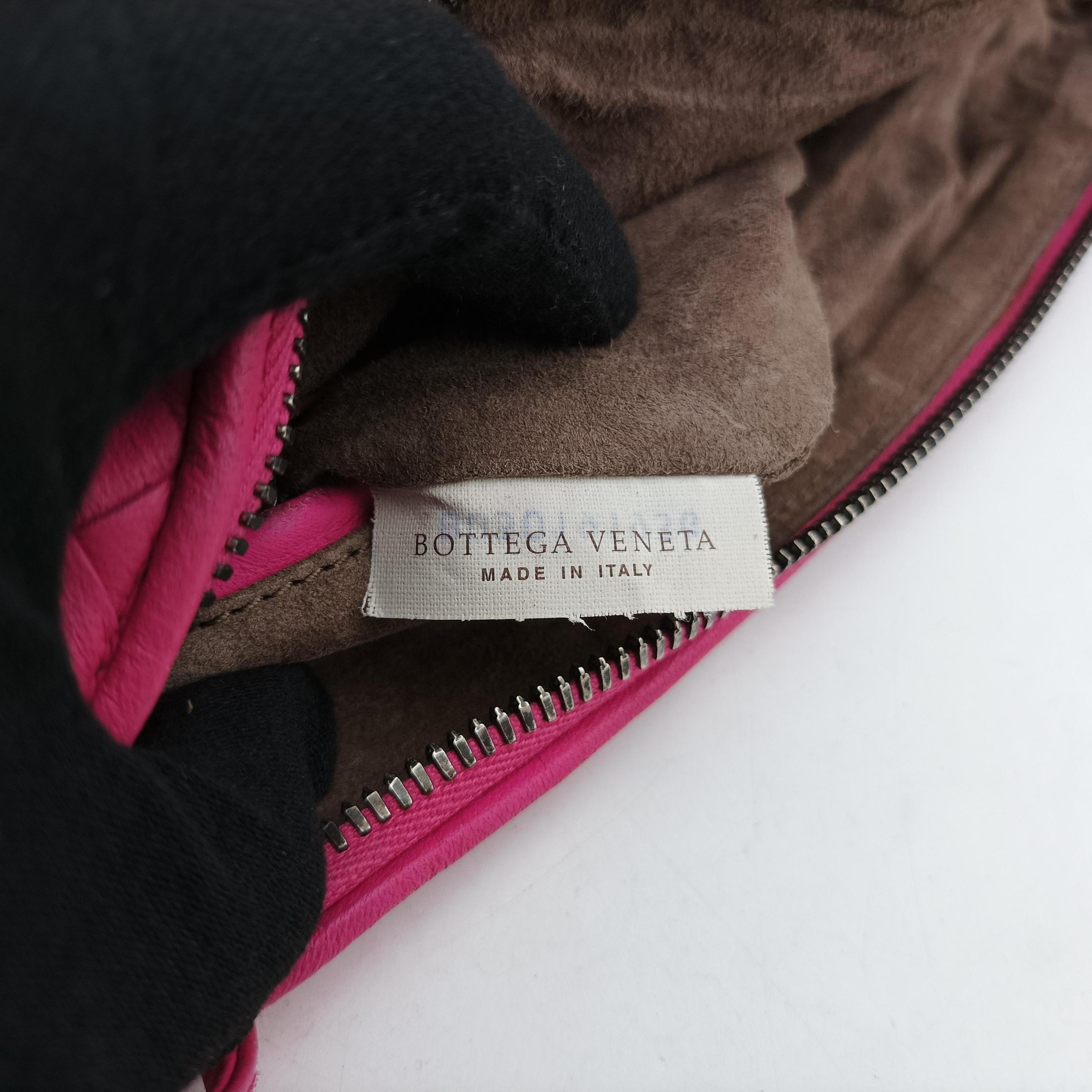 Pre-owned Bottega Veneta NODINI Intrecciato Rose lambskin  shoulderbag | stylenewstar