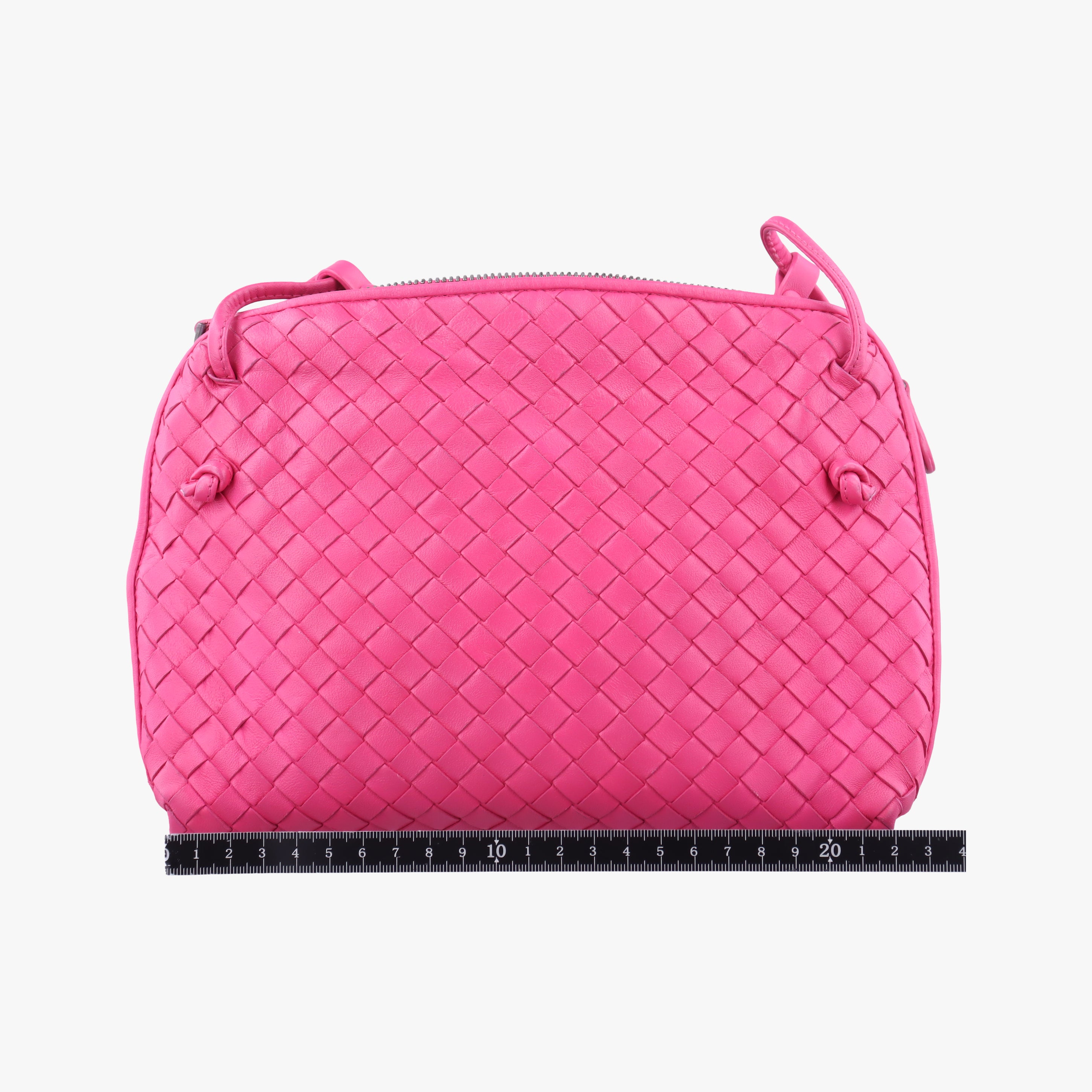 Pre-owned Bottega Veneta NODINI Intrecciato Rose lambskin  shoulderbag | stylenewstar