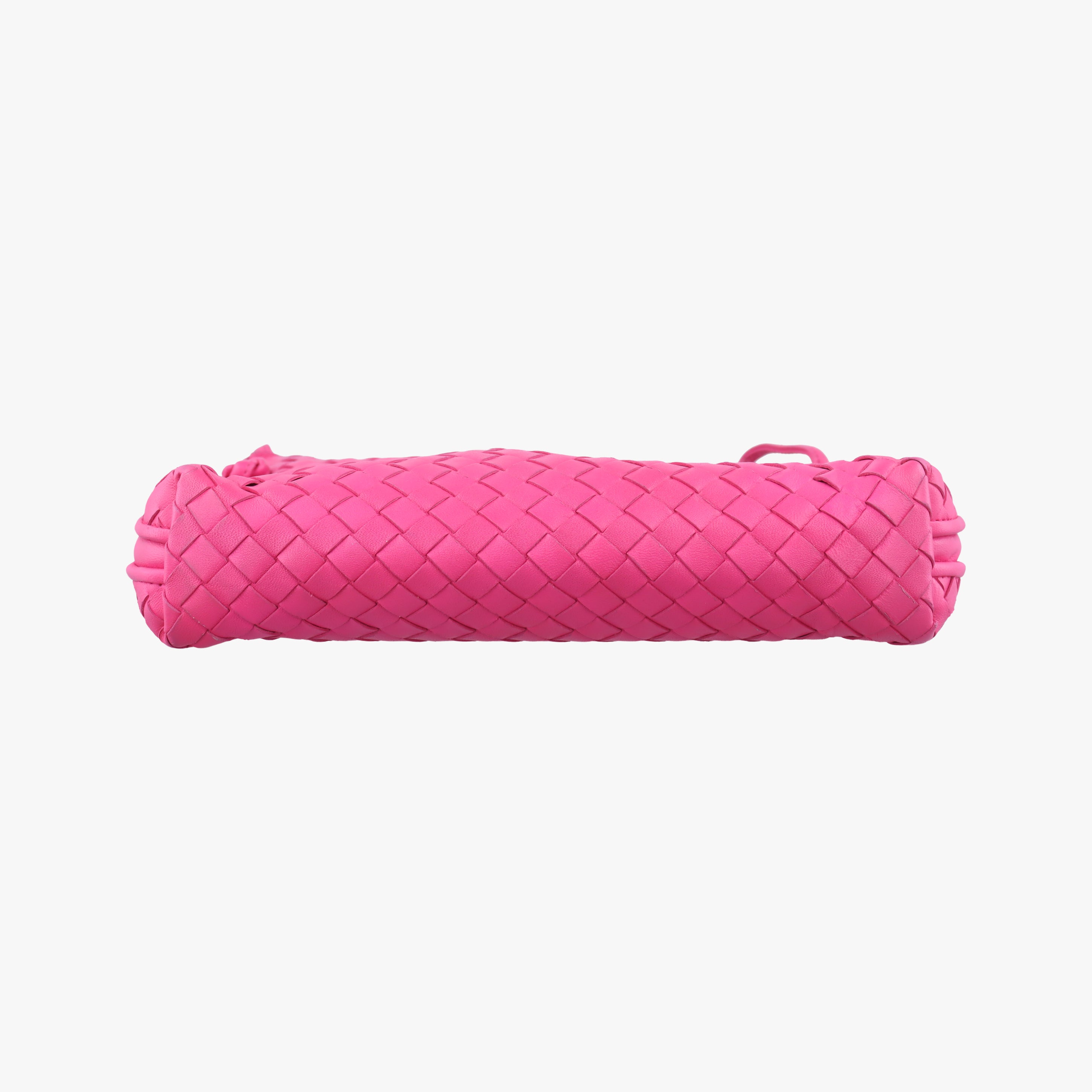 Pre-owned Bottega Veneta NODINI Intrecciato Rose lambskin  shoulderbag | stylenewstar