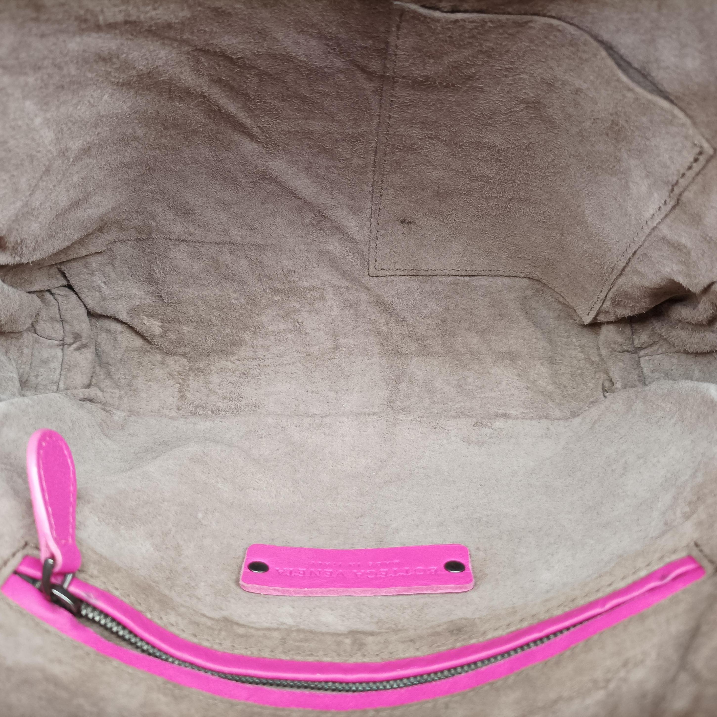 Pre-owned Bottega Veneta NODINI Intrecciato Rose lambskin  shoulderbag | stylenewstar